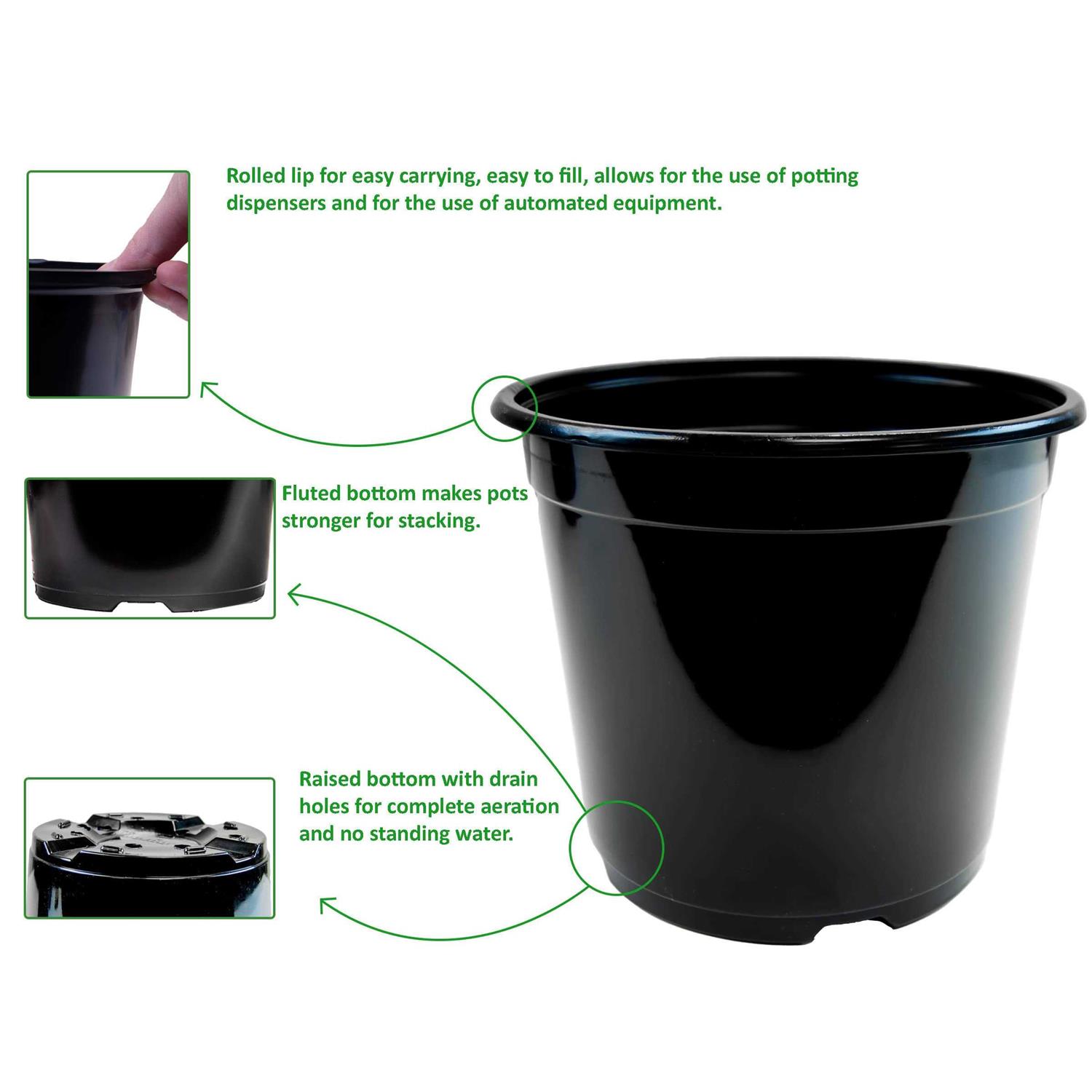 Viagrow Plastic Nursery Pots