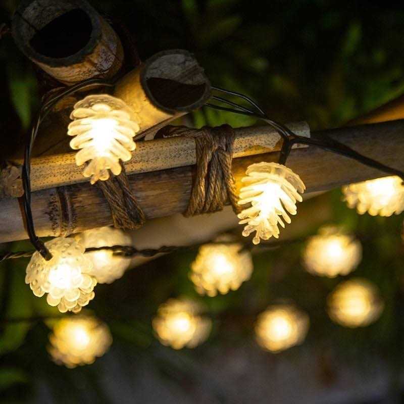20ft 40led Fairy Light Pinecone RGB String Light Remote Control