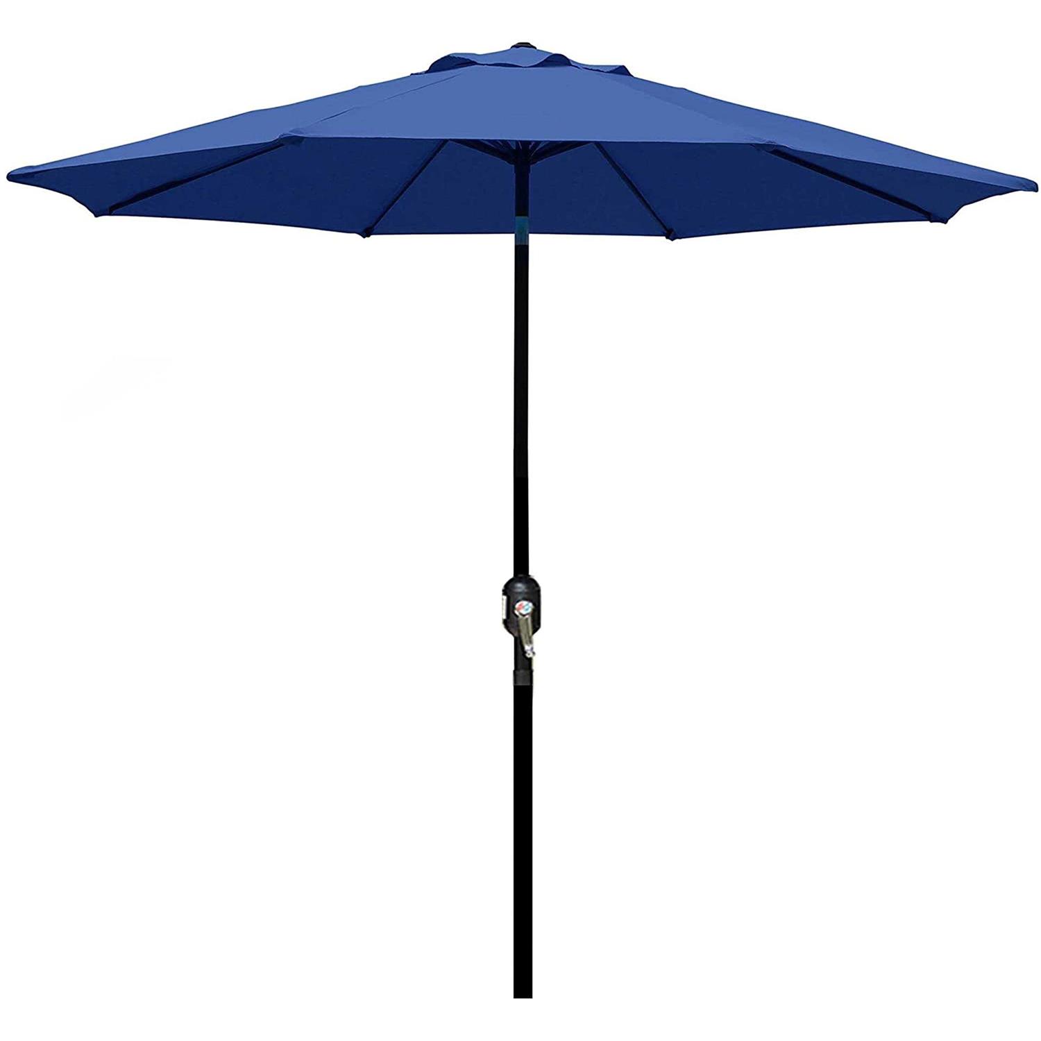Blissun 9′ Outdoor Market Patio Umbrella with Push Button Tilt and Crank