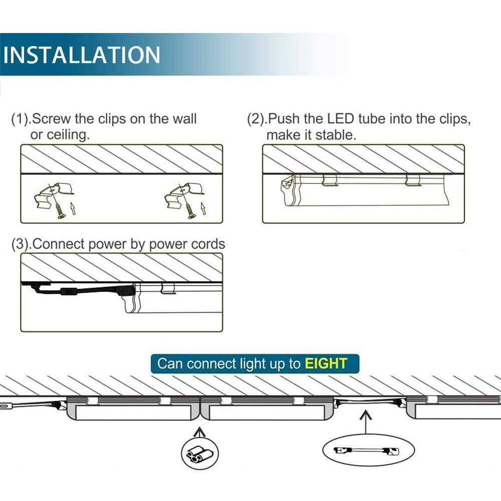 Barrina LED T5 Integrated Single Fixture, 4FT, 2200lm, 6500K, 20W, Utility Shop Light, Ceiling and Under Cabinet