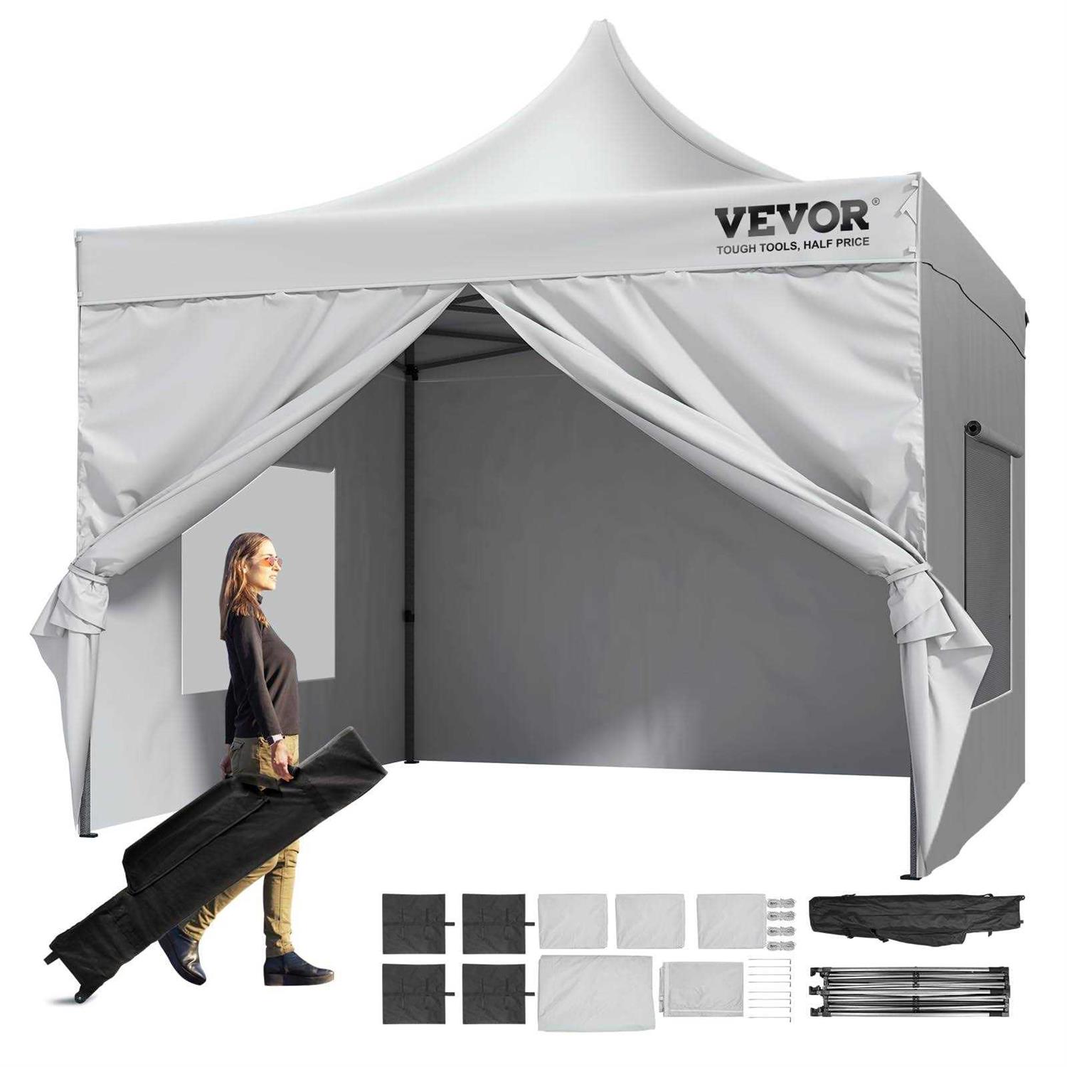 VEVOR Pop up Canopy Tent Outdoor Gazebo Tent with Sidewalls & Bag
