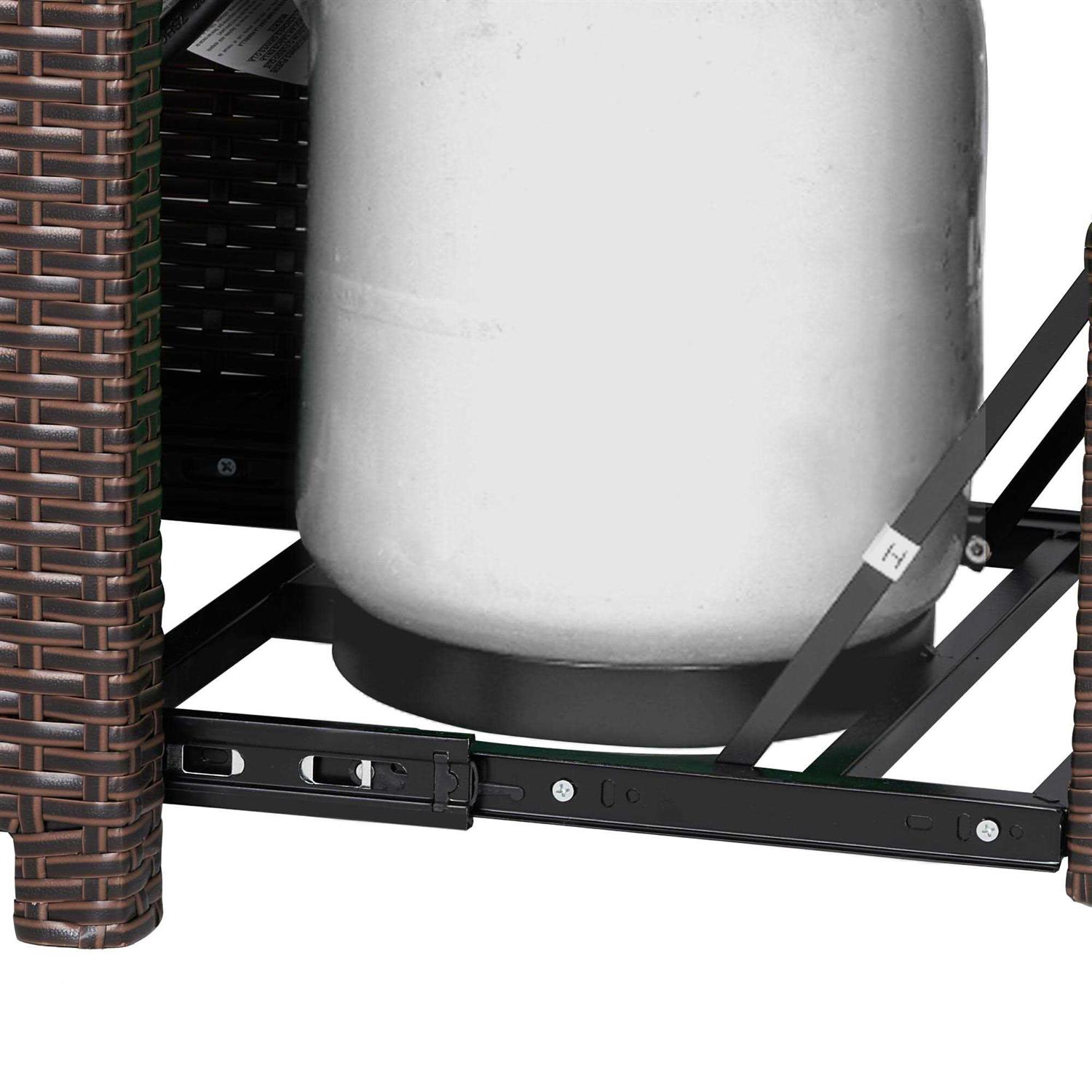 Aoxun 40&” Fire Pit Table 50,000 BTU Propane Gas Fire Pit Table w/ Cover