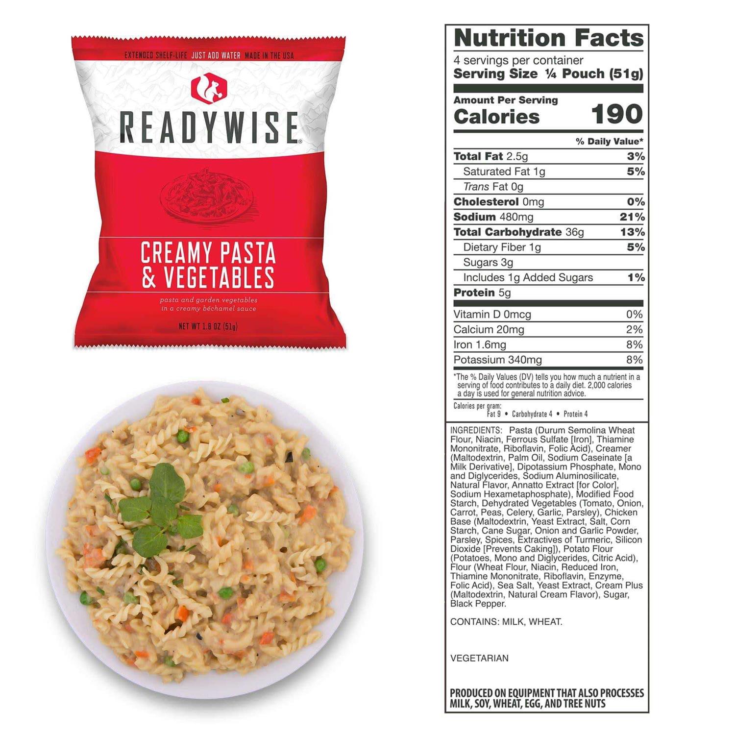 Readywise American Red Cross 60 Serving Emergency Meal Food Supply