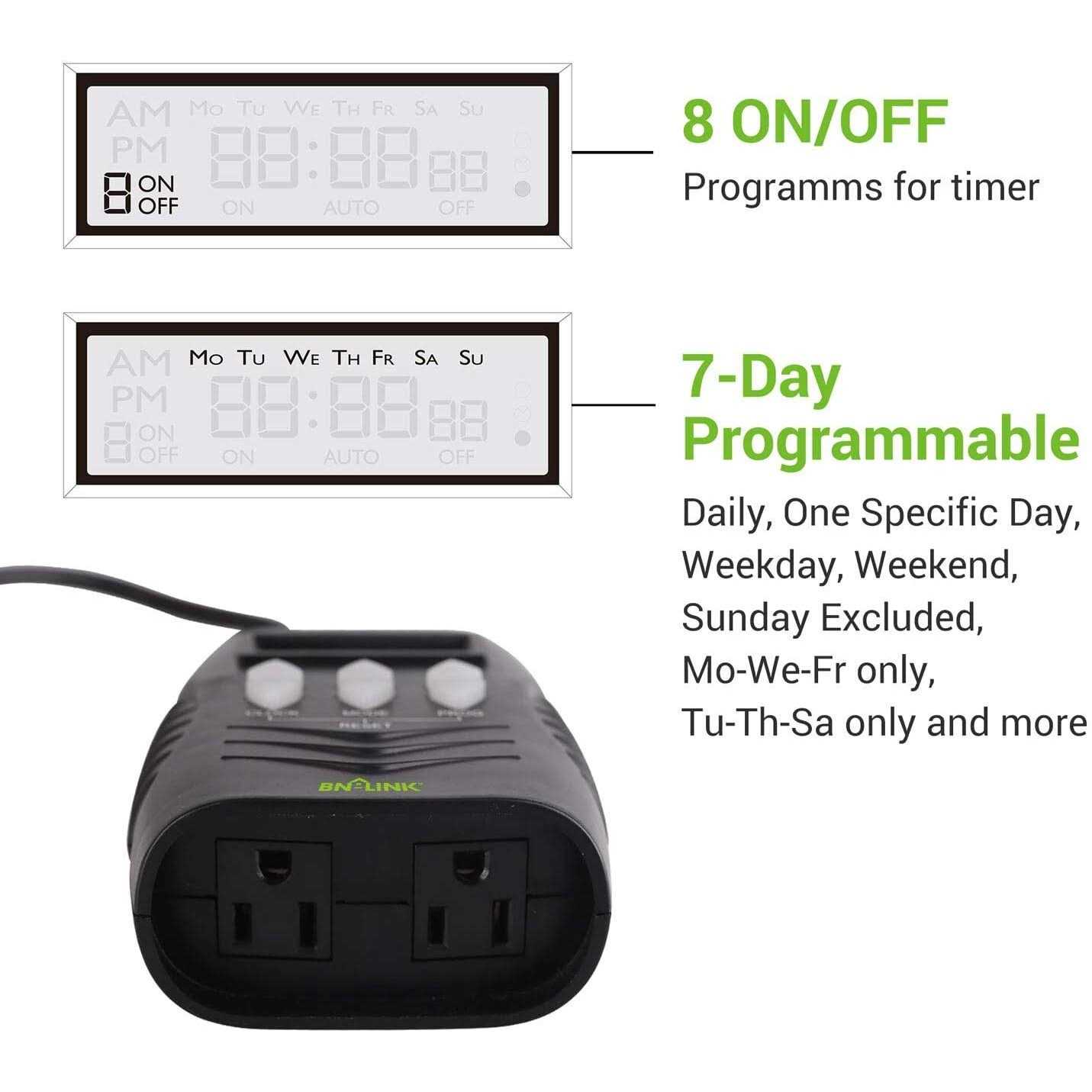 BN-LINK 7 Day Outdoor Heavy Duty Digital Programmable Timer BND/U78
