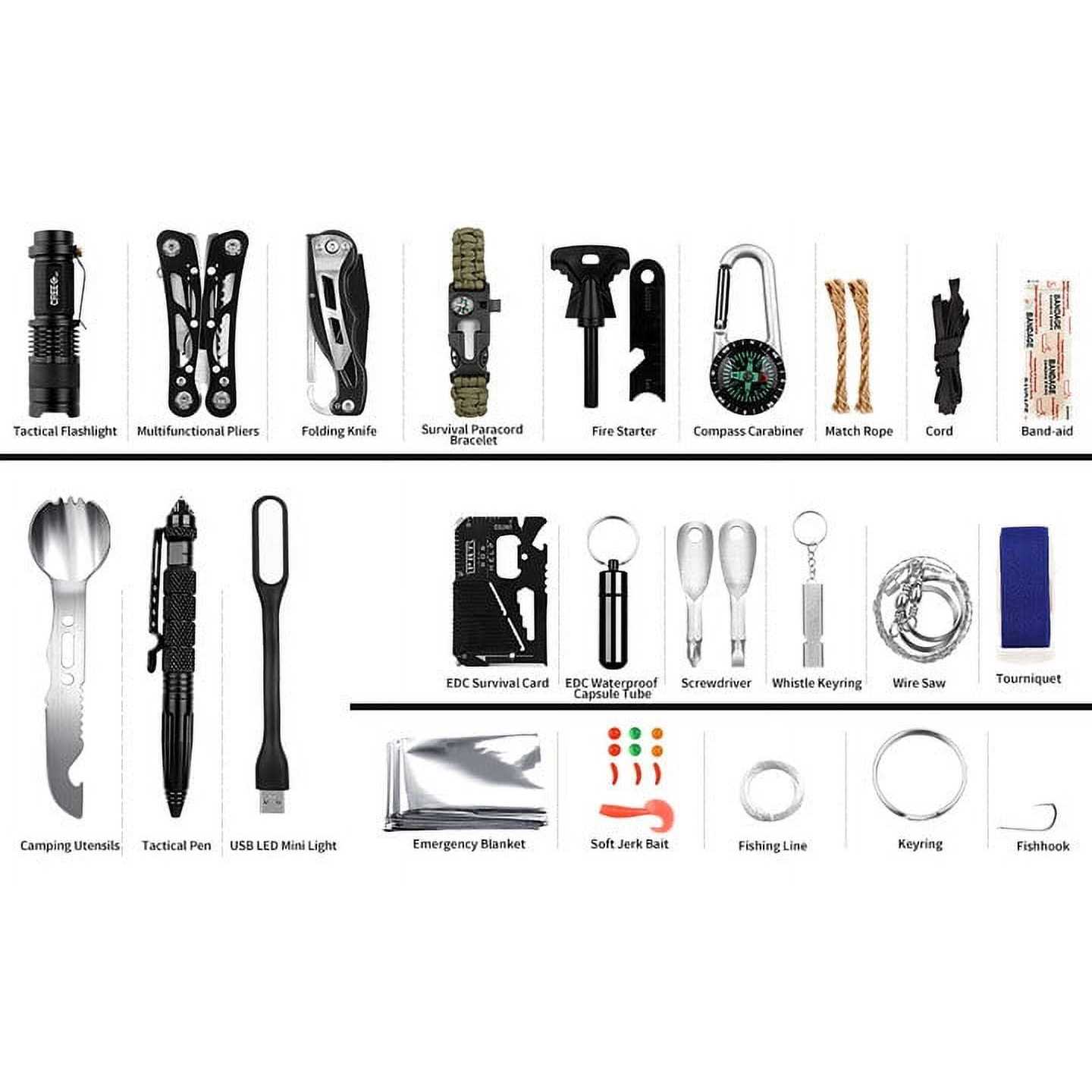 Antarctica Emergency Survival Gear Kits 60 in 1 Outdoor Gear Tools Box Kit Set