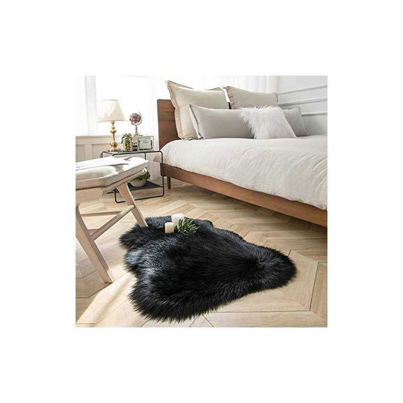 Ashler Faux Fur Rug Fluffy Shaggy Area Rug Ultra Soft 2 x Sheepskin Fur Rug