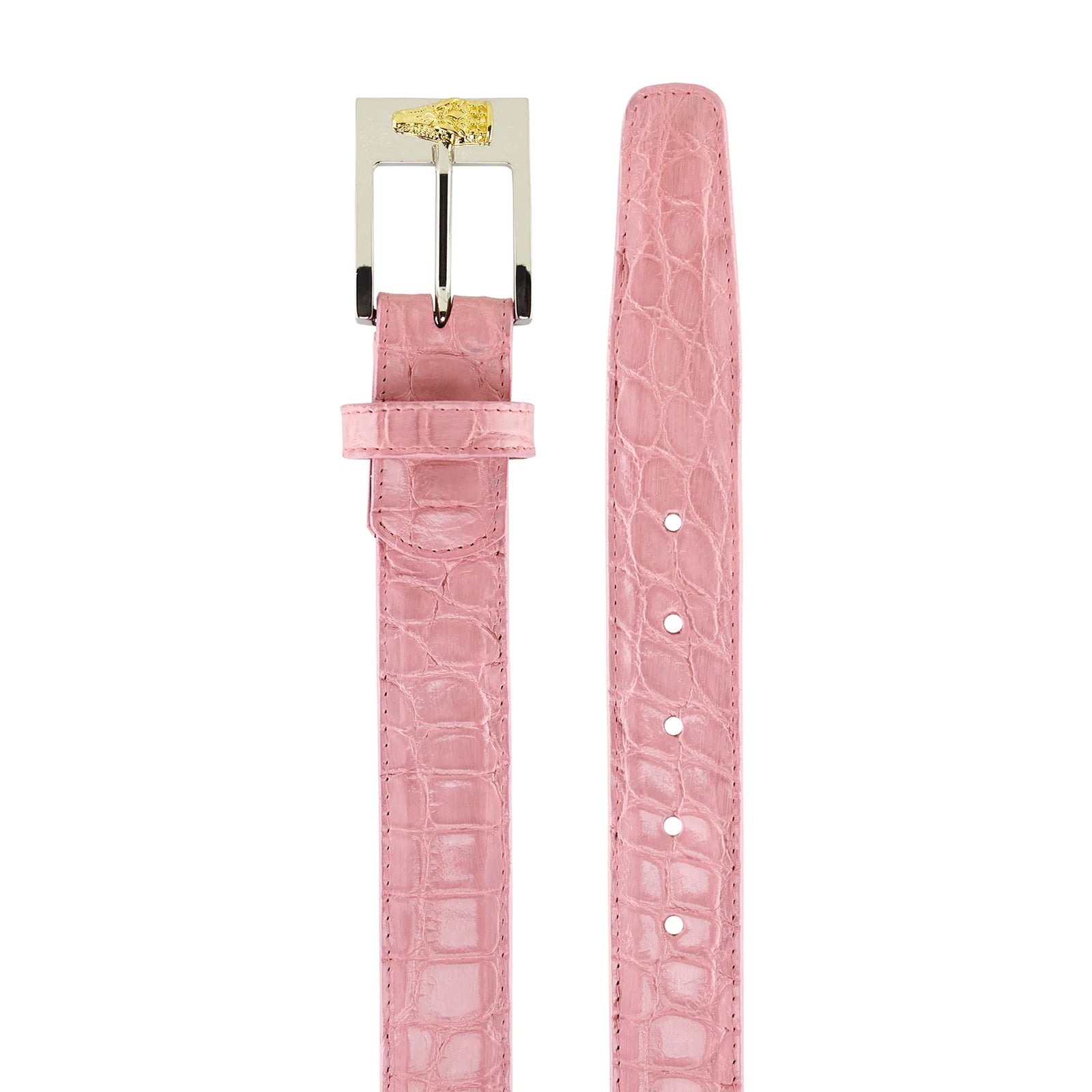 Men’s Belvedere Alligator Belt Alligator Dress Belt in Pink