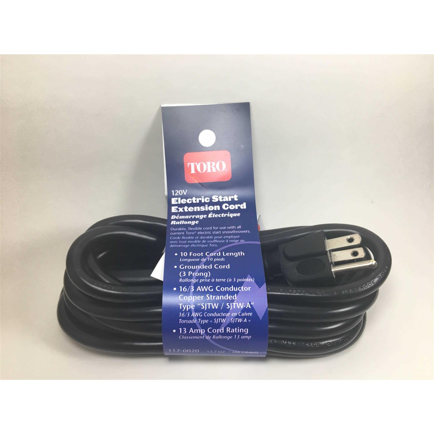Toro 120V Electric Start Extension Cord 117-0020