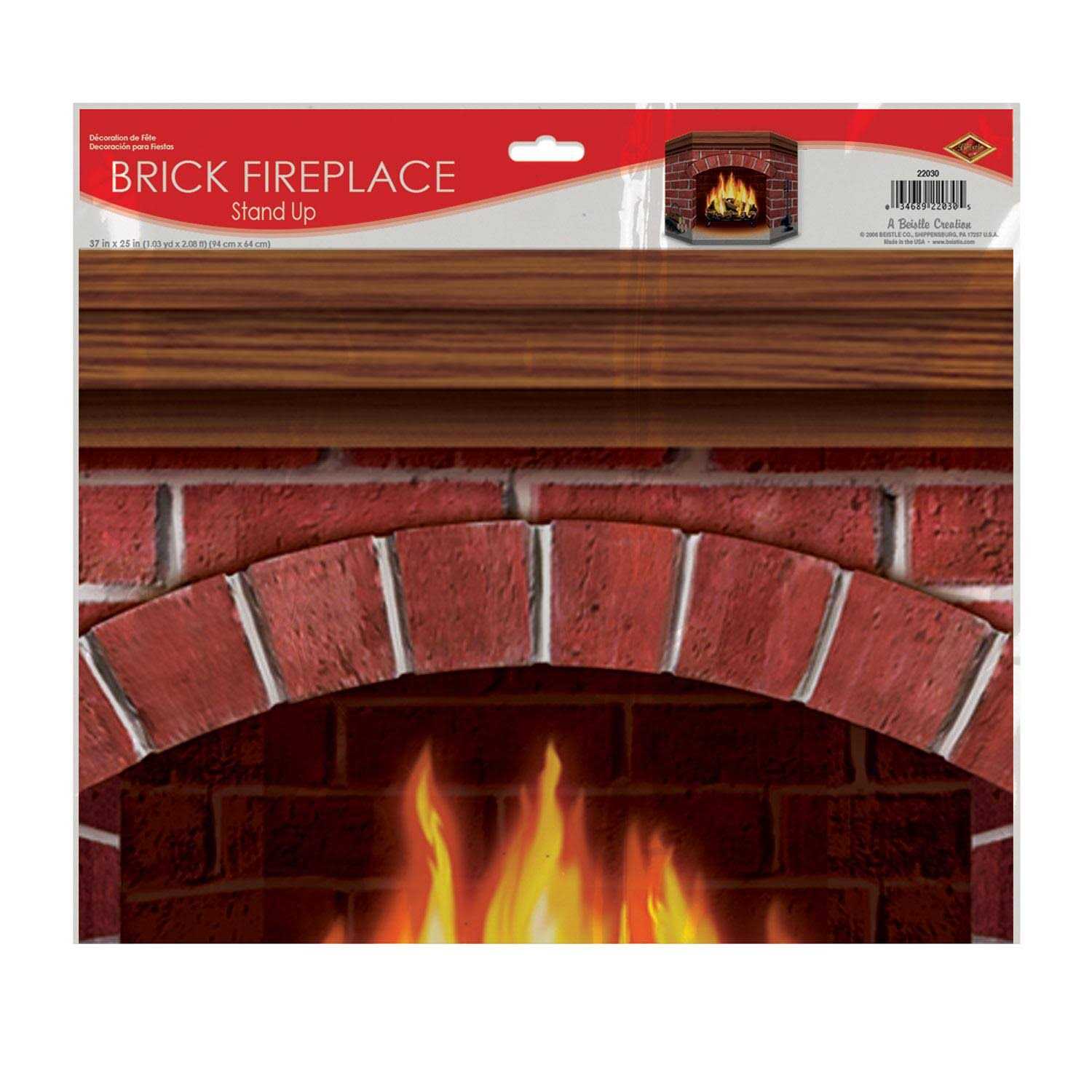 Beistle Brick Fireplace Stand-Up