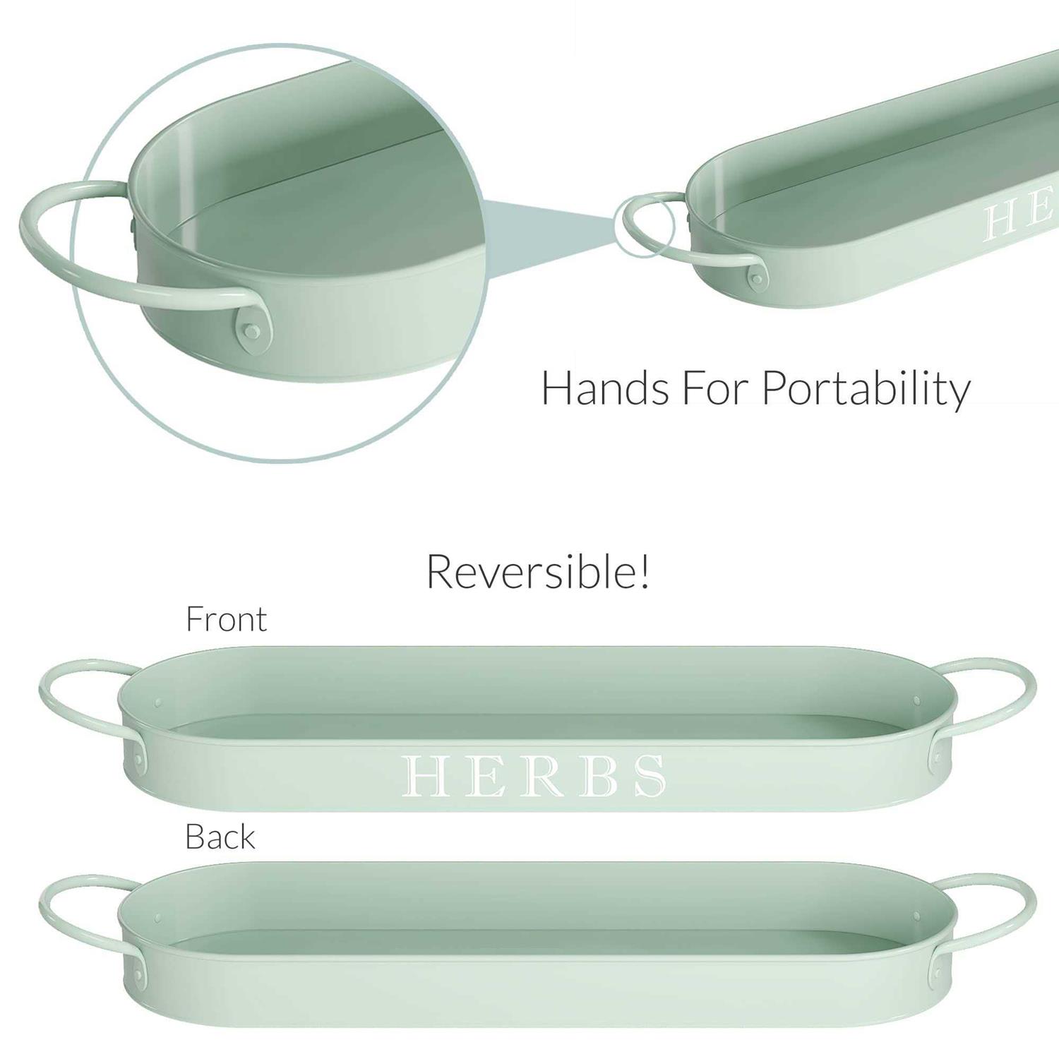 Barnyard Designs Herb Planter Set with Tray Indoor Garden or Outdoor