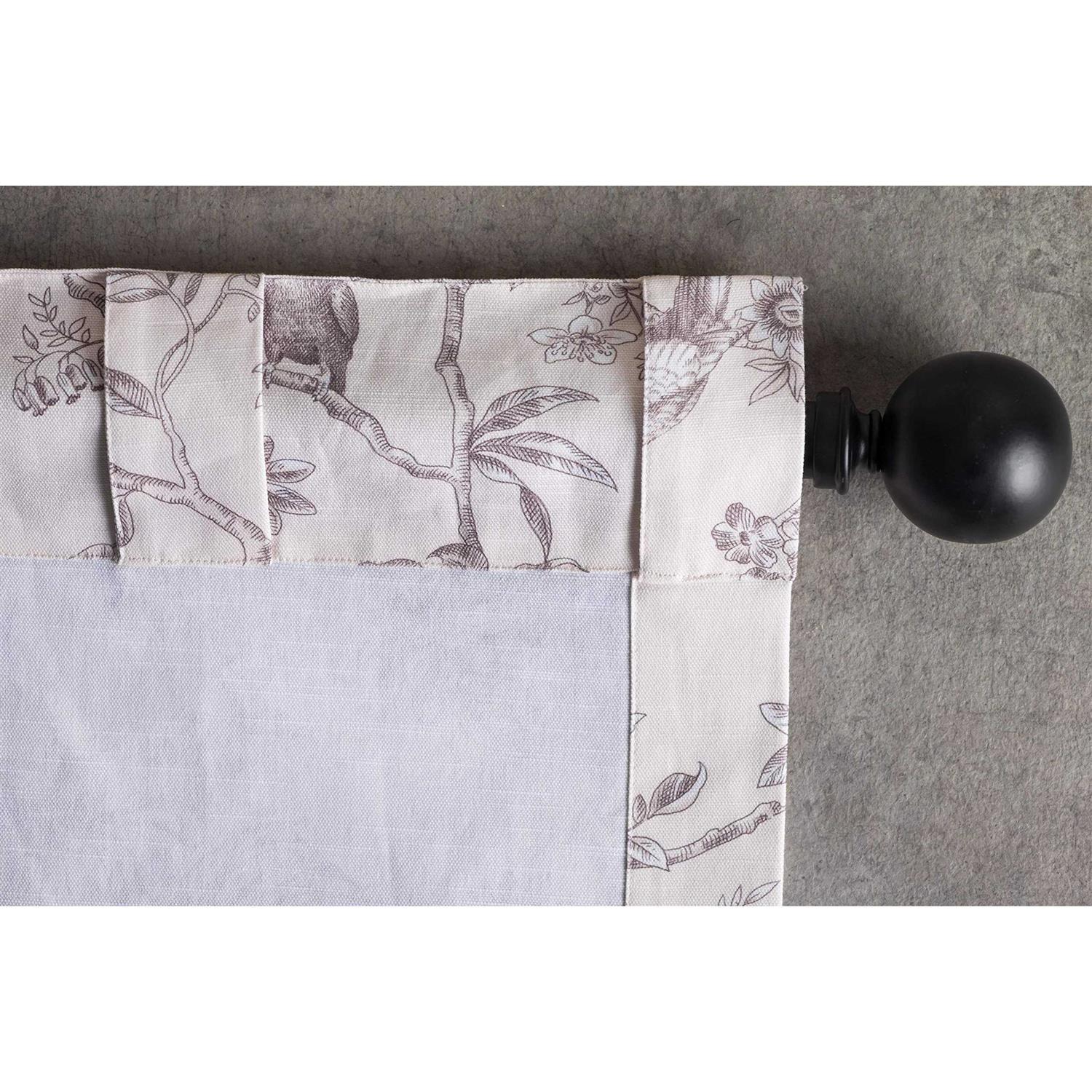 100% Cotton Toile Semi-Sheer Rod Pocket Single Curtain Panel Maison d’ Hermine Curtain
