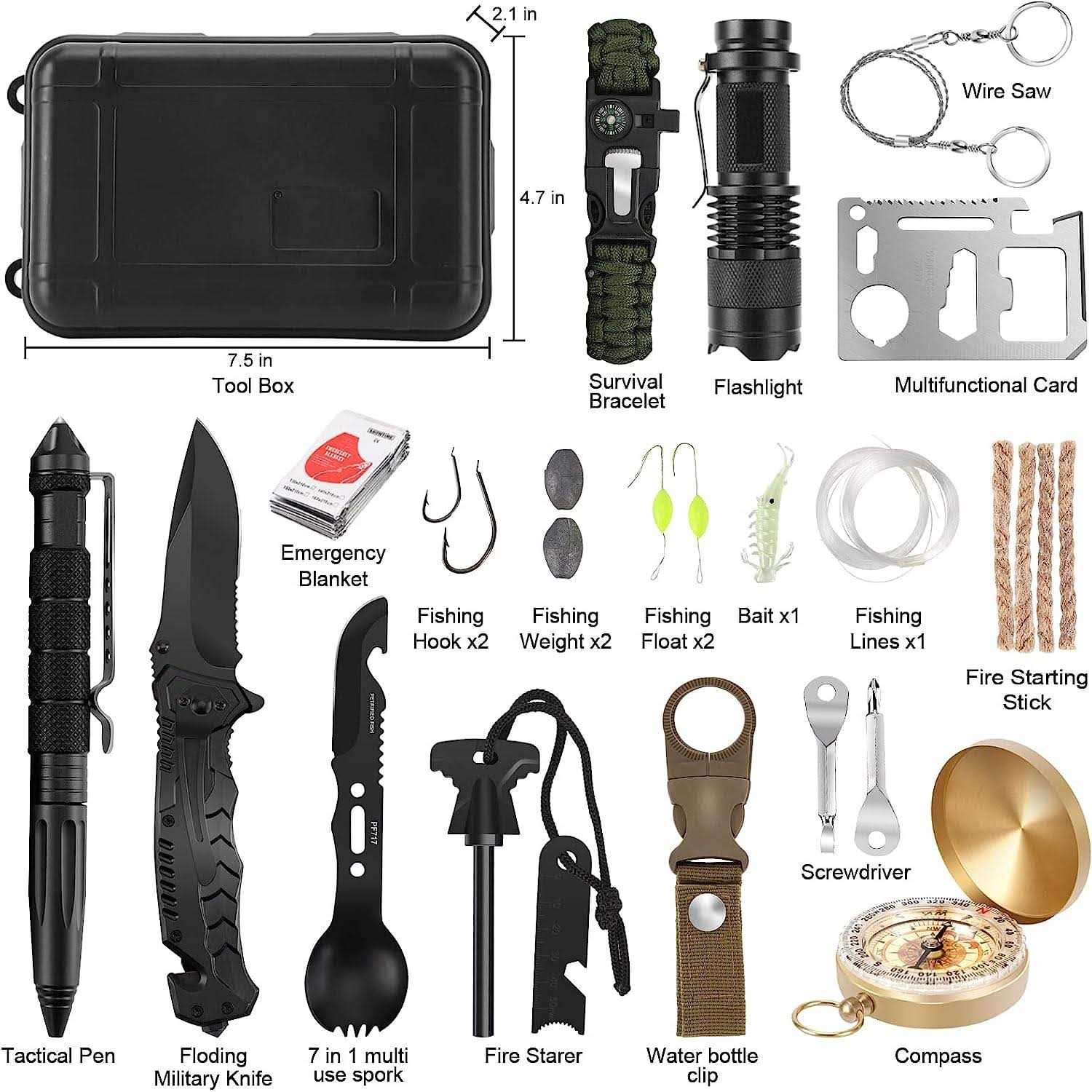LUXMOM Gifts For Men Dad Husband Teenage Boy Survival Kit 28 In 1