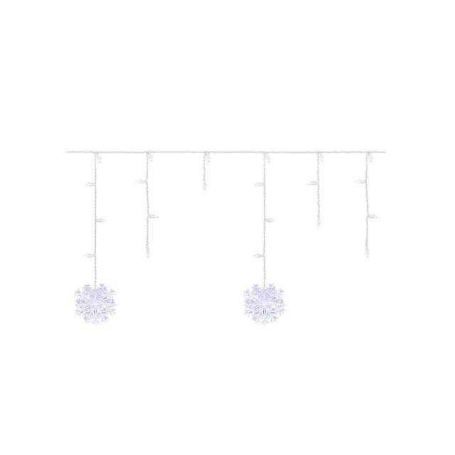 70L Cool White Christmas LED Dome Icicle Lights with Snowflakesa Home Accents Holiday