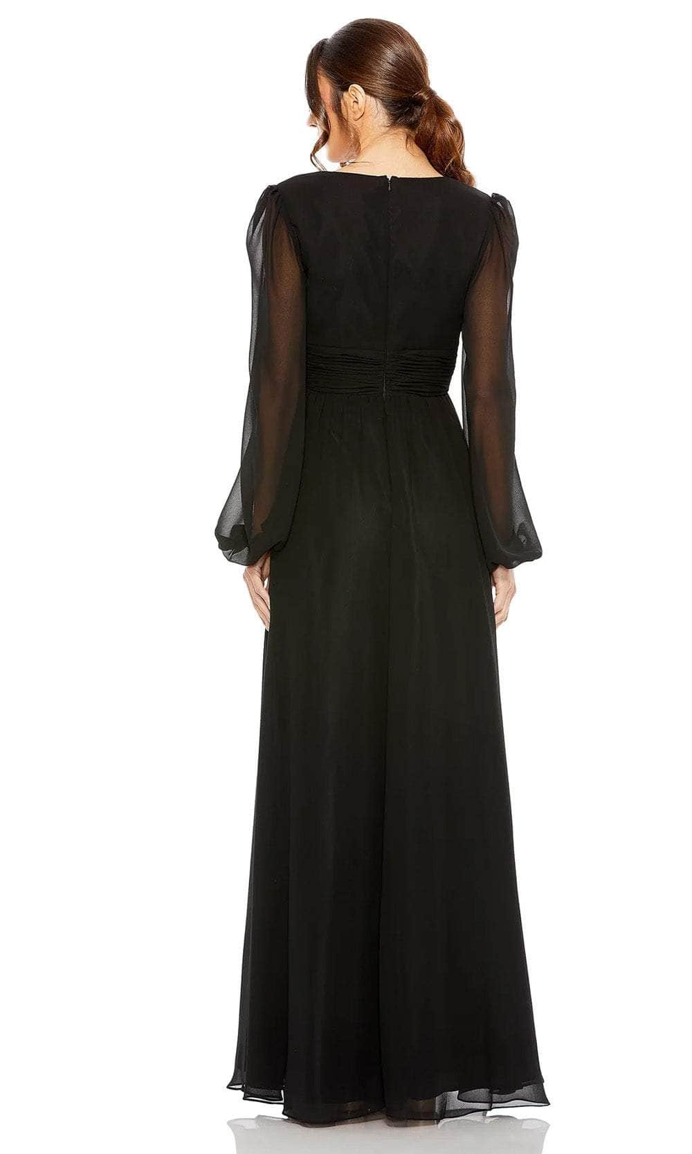 Plunging Lace Up Evening Dress