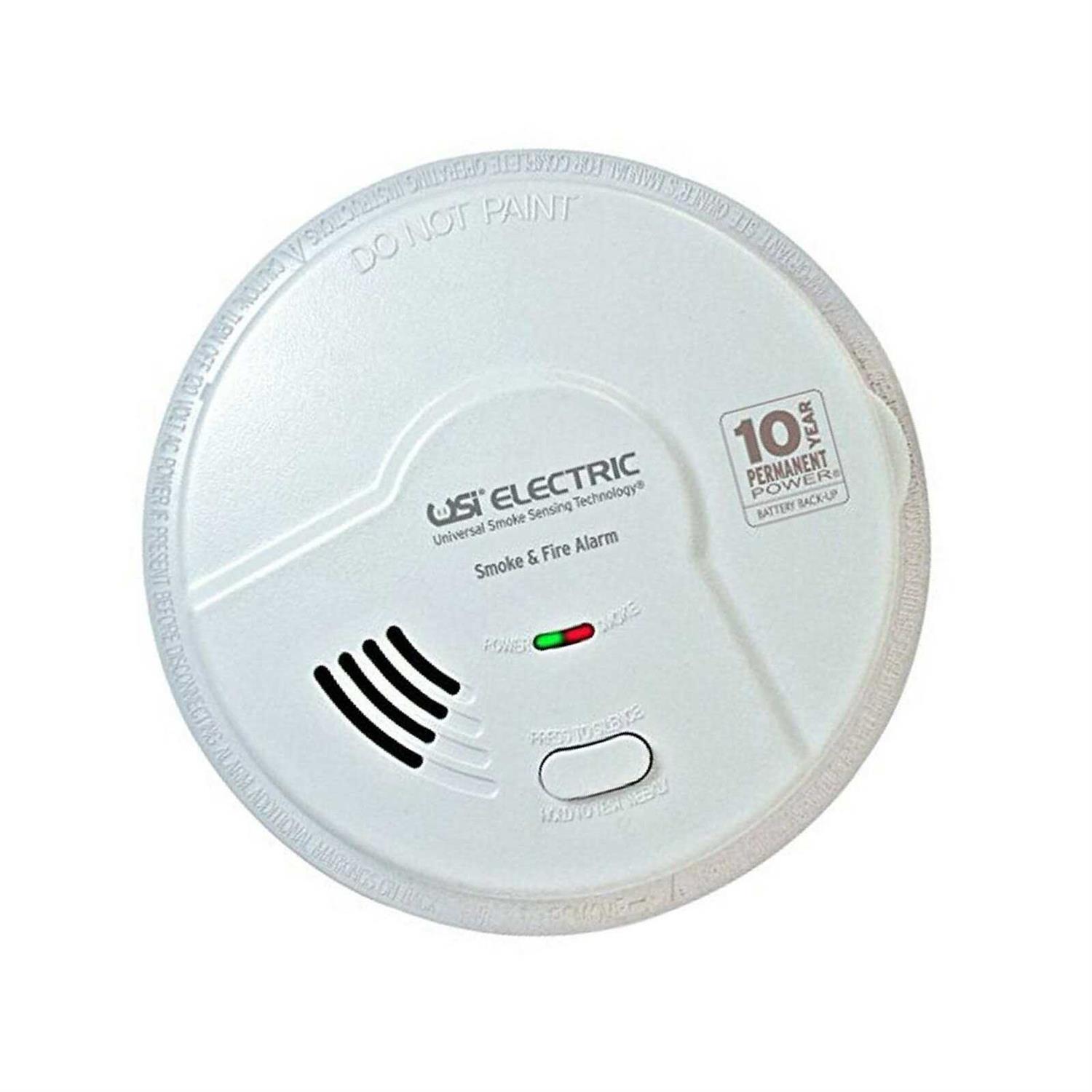 Universal Security Instruments Hardwired 2-in-1 Smoke and Fire Smart Alarm with 10-Year Sealed Battery Backup MI106S