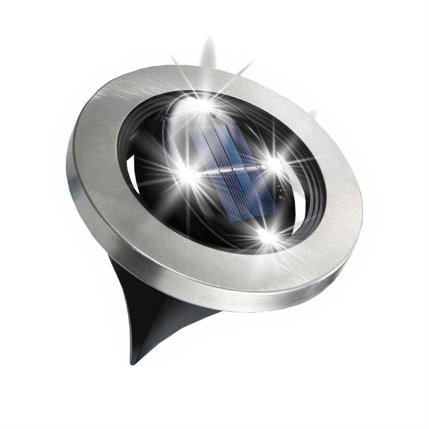 Bell + Howell LED Outdoor Solar Swivel Disk Lights