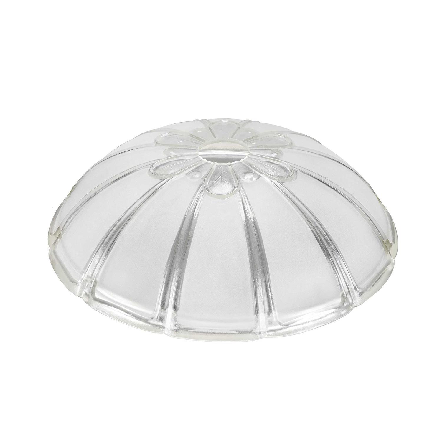 Aspen Creative 23508-01 Clear&Sandblasted/2 Tone Glass Shade for Medium Base Socket Torchiere Lamp