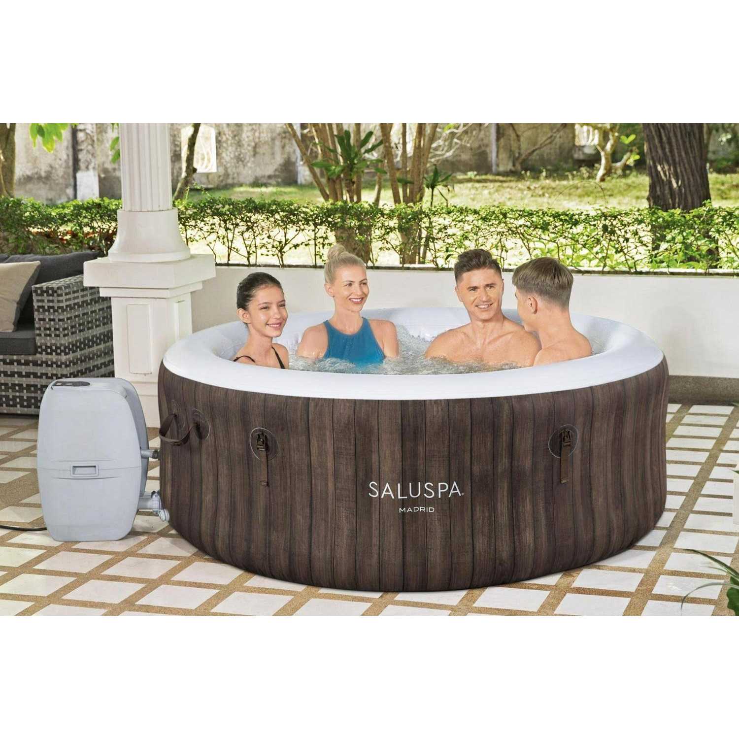 Bestway SaluSpa 71 in. x 26 in. Madrid 177 Gal Iatable Hot Tub