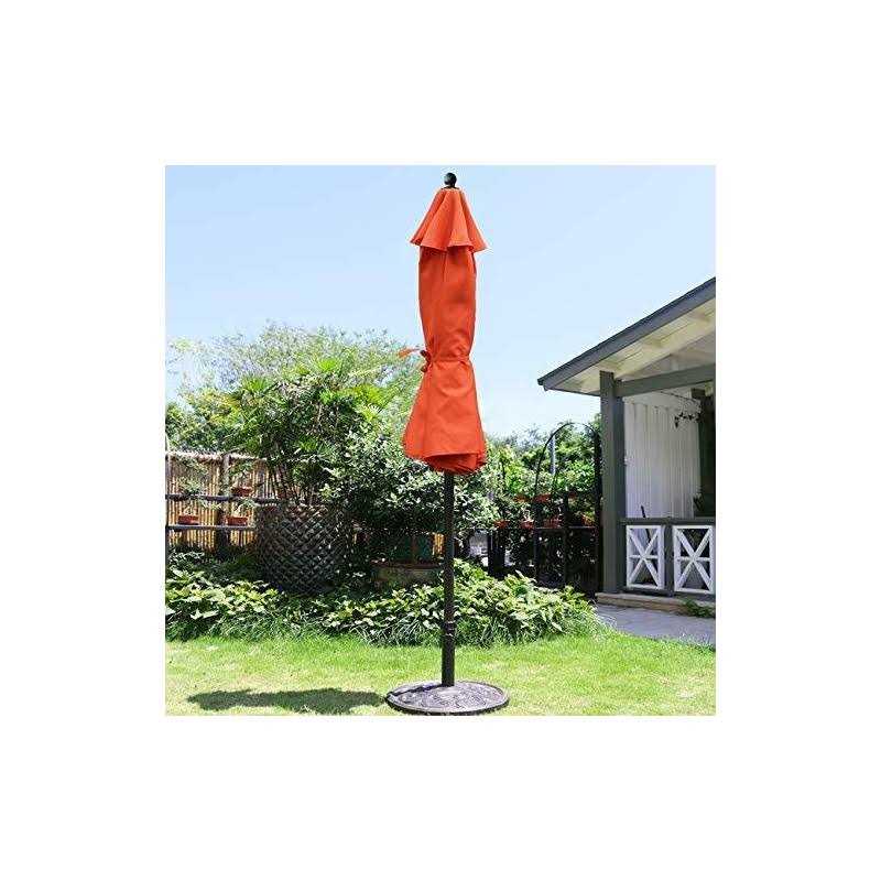 Sunnyglade Patio Umbrella Outdoor Table Umbrella with 8 Sturdy Ribs