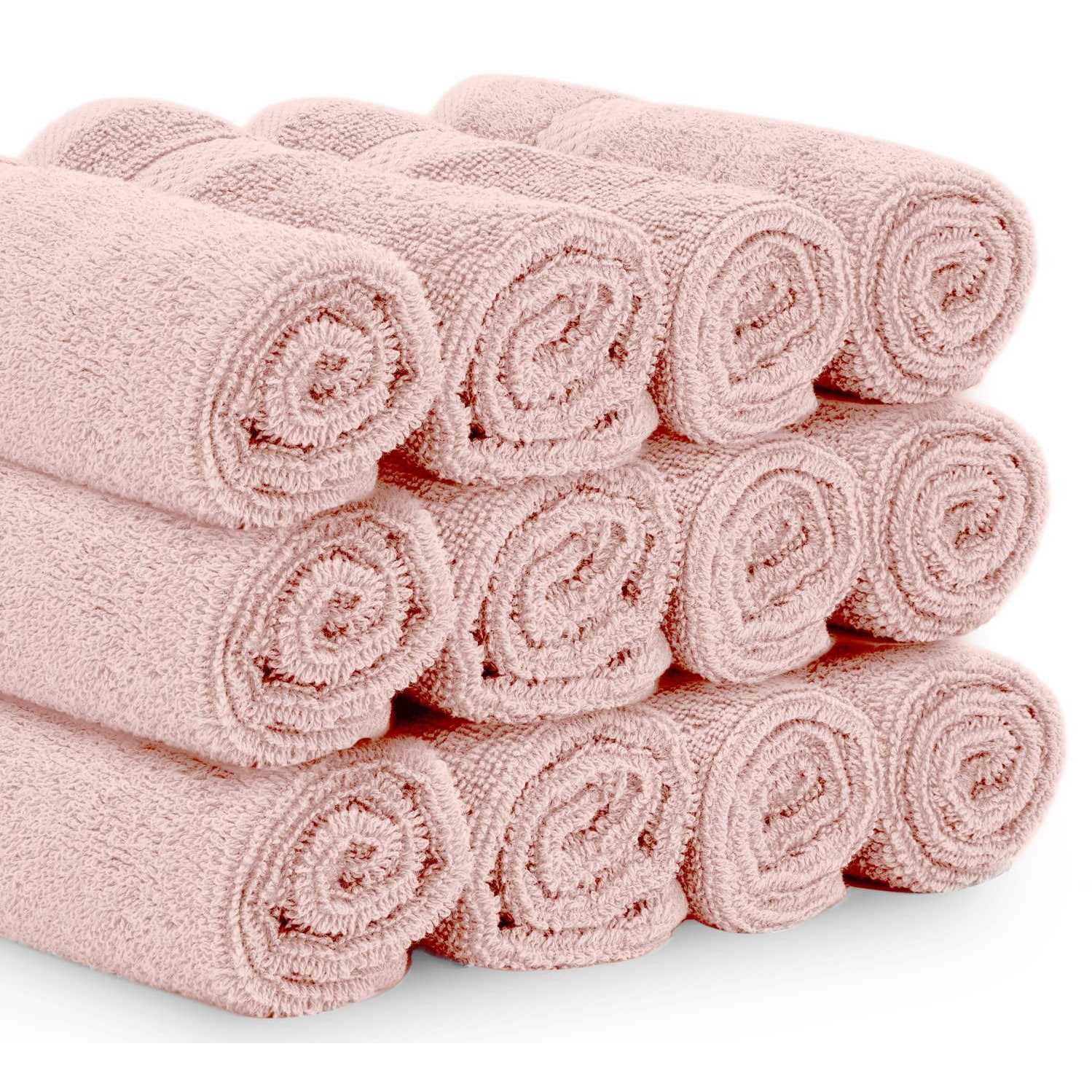 White Classic Luxury Cotton Washcloths Large Hotel Spa Bathroom Face Towel