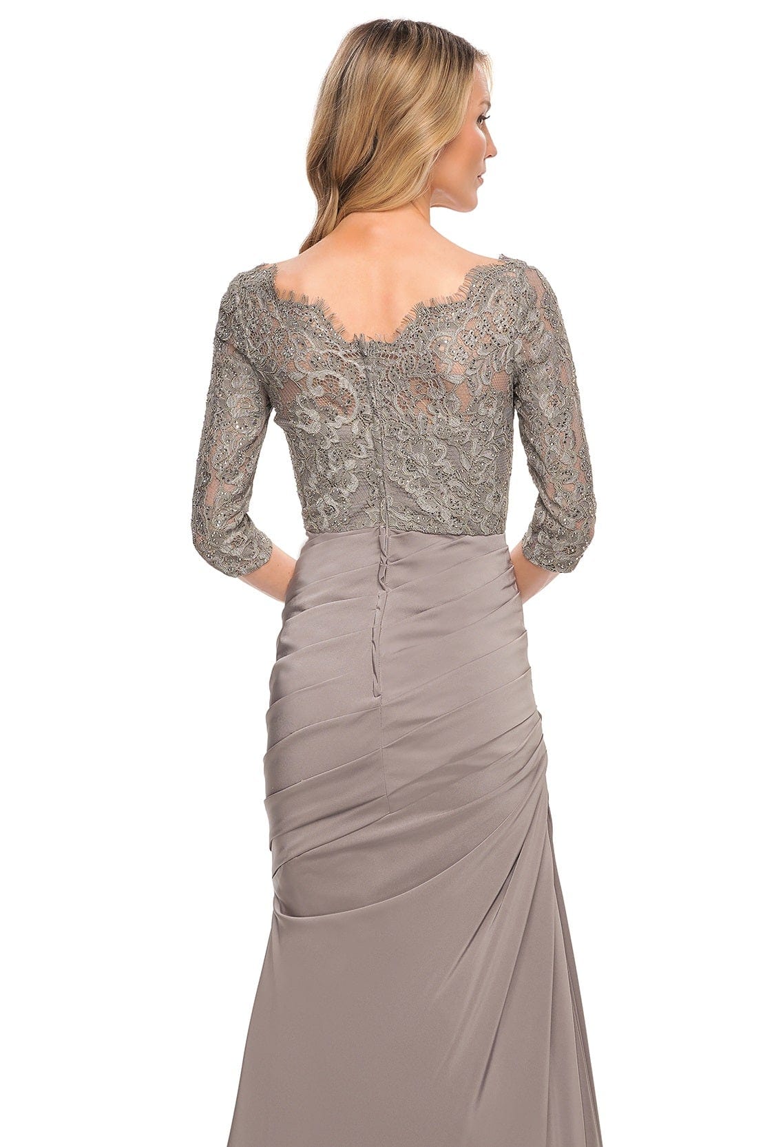 24926 Off-Shoulder Ruched Mermaid Gown