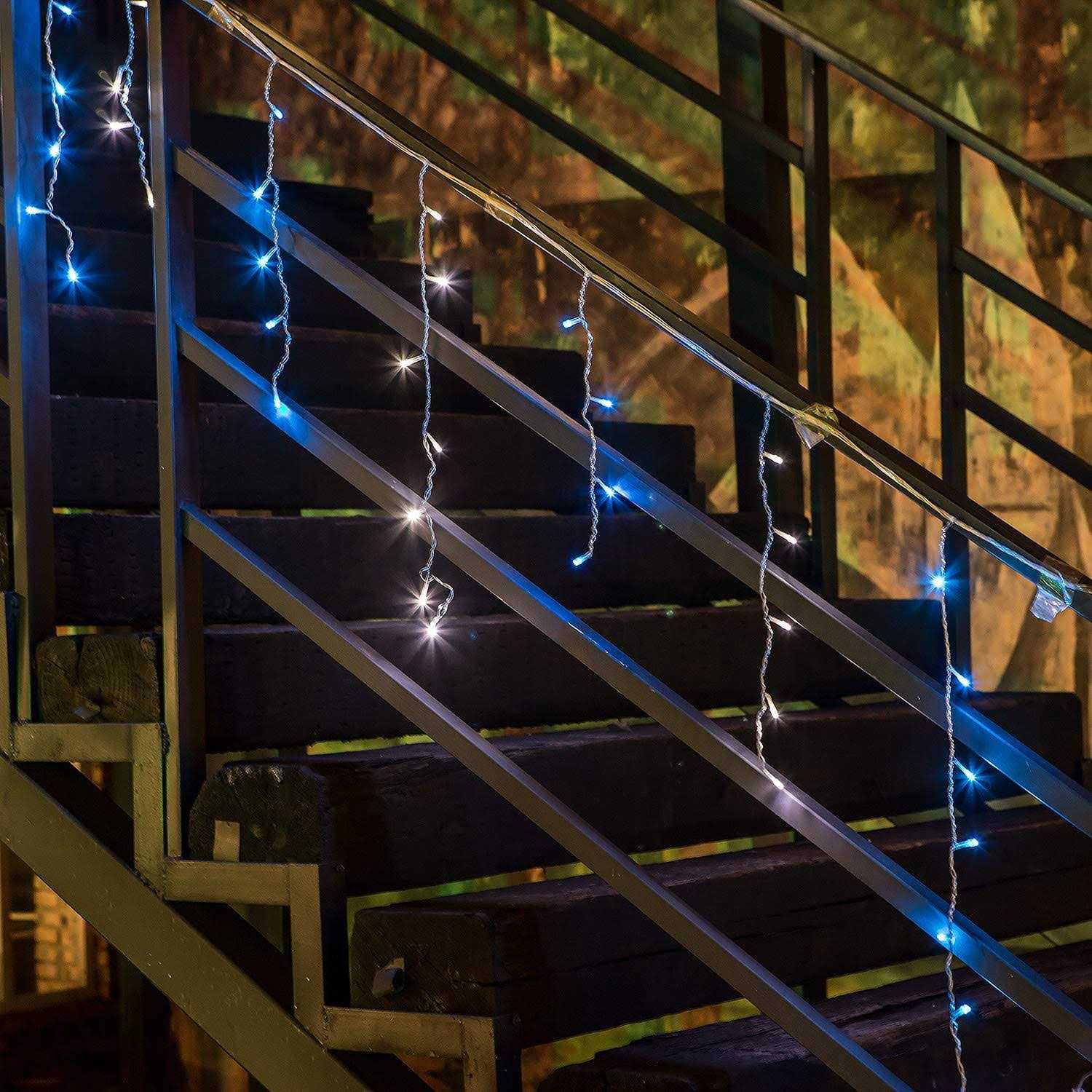 Yolight Icicle Christmas Lights 13ft 96 LED Icicle String Lights 8 Modes Twinkle