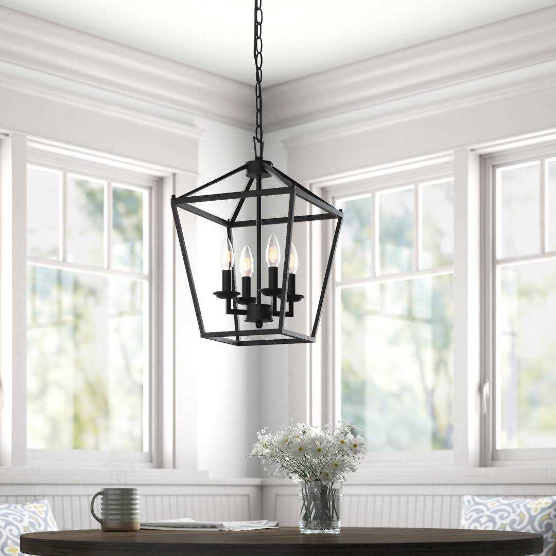 Boothby 4 Light Lantern Geometric Pendant Andover Mills Finish