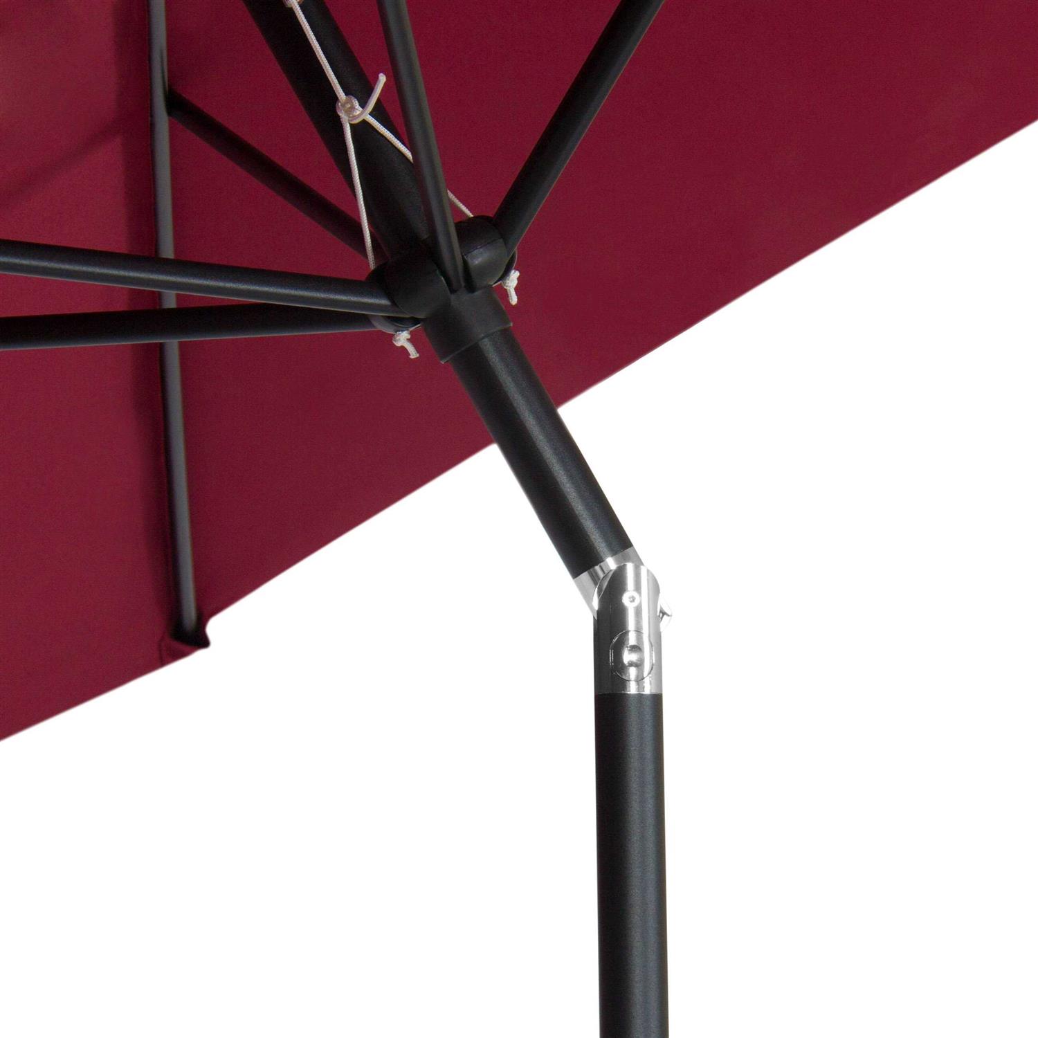 Best Choice Products 10ft Outdoor Steel Market Patio Umbrella Crank Push Button Tilt