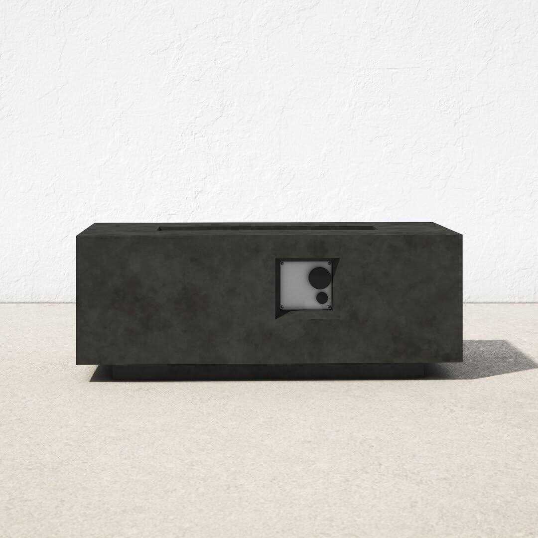 AllModern Rashid Concrete Propane Outdoor Fire Pit Table Finish