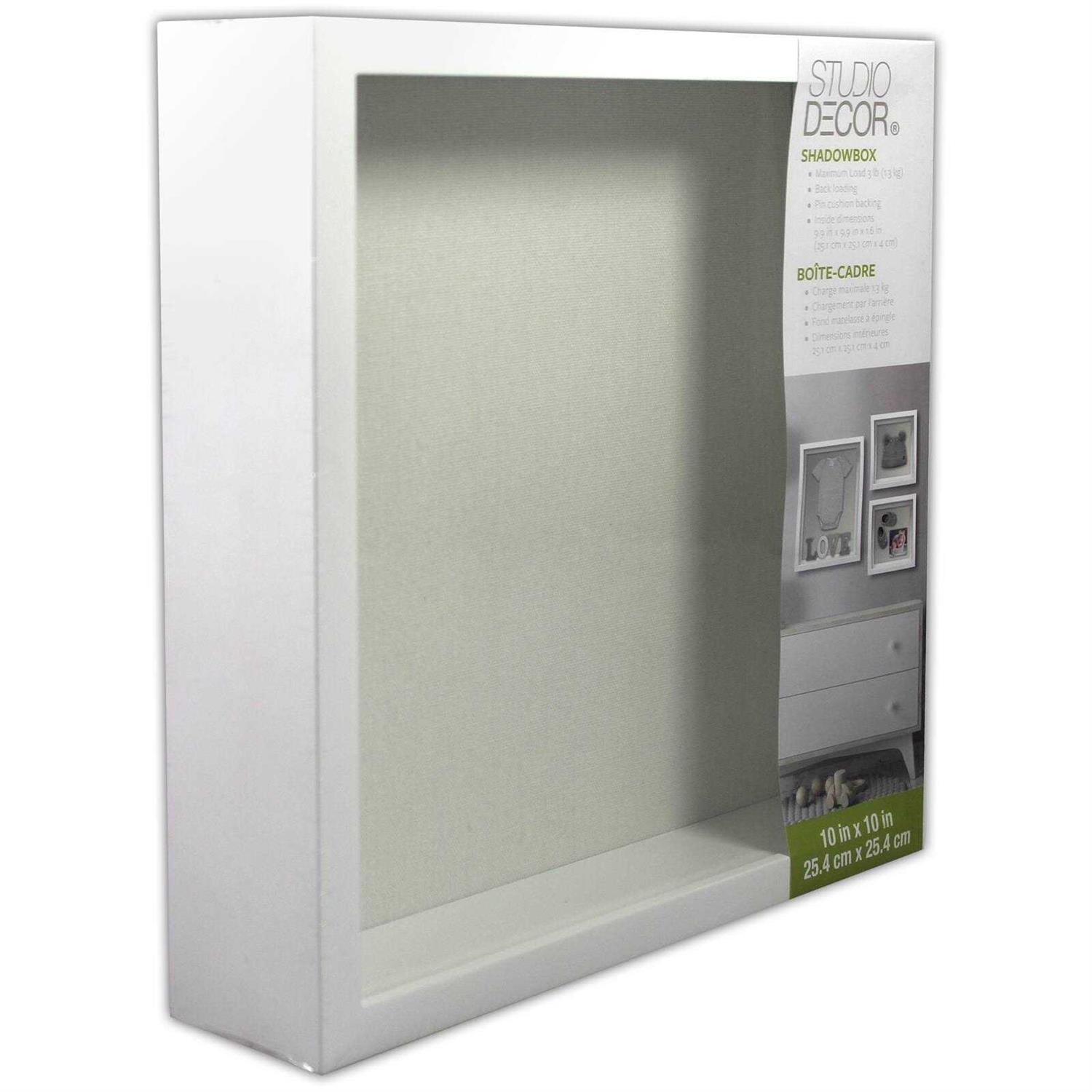 White Flat Shadow Box by Studio Decor