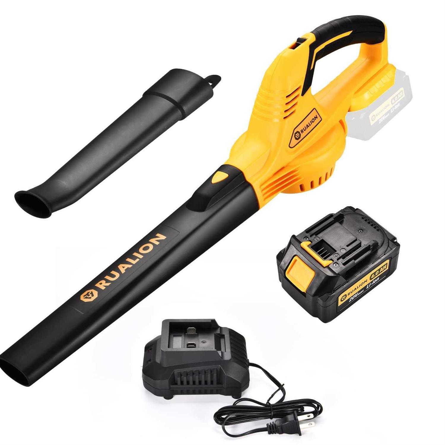 Cordless Leaf Blower Rualion Electric Leaf Blower Mini Handheld Leaf Blower
