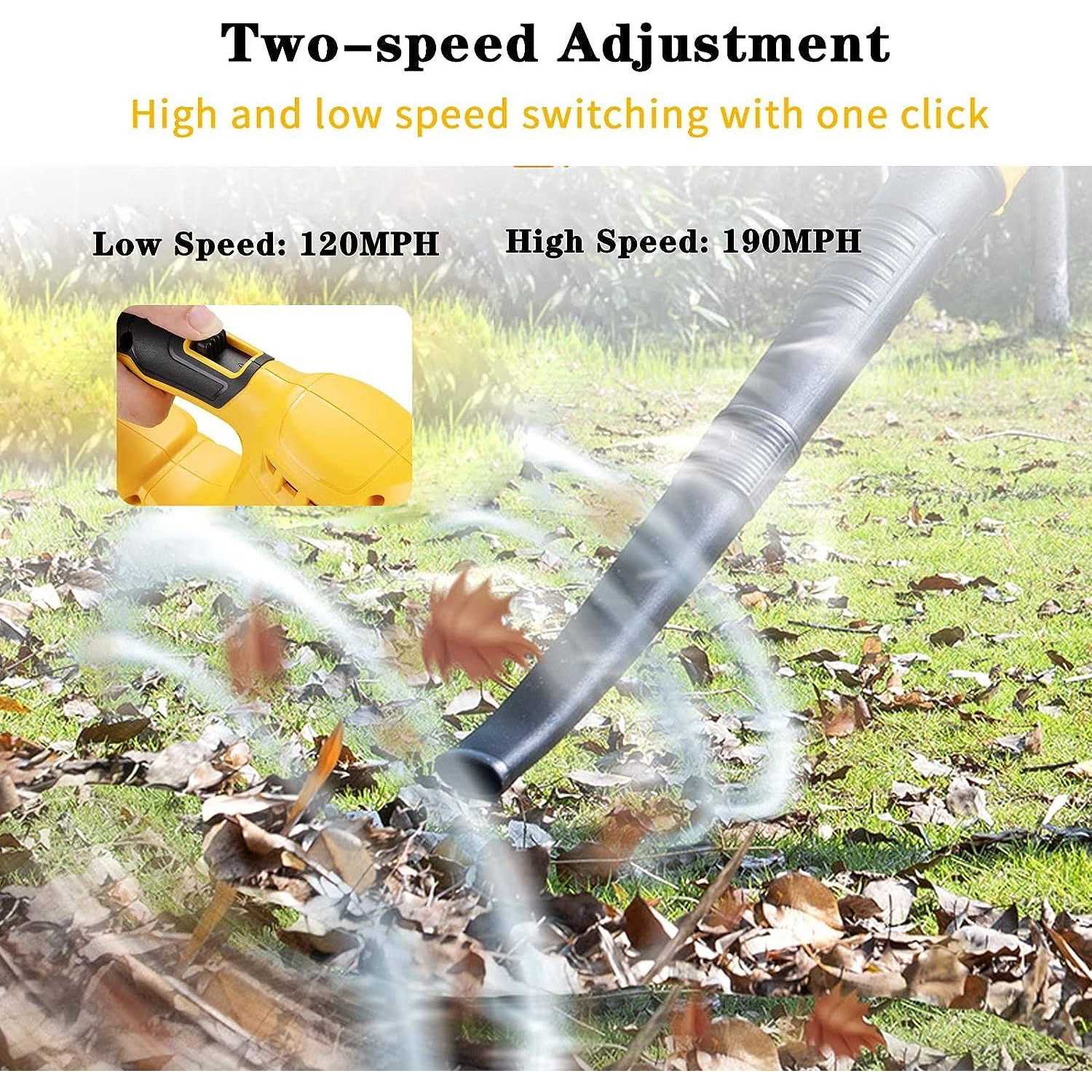 Cordless Leaf Blower for Dewalt 20V Max 100Cfm Electric Handheld Lightweight Blower for Lawn Care & Yard Cleaning