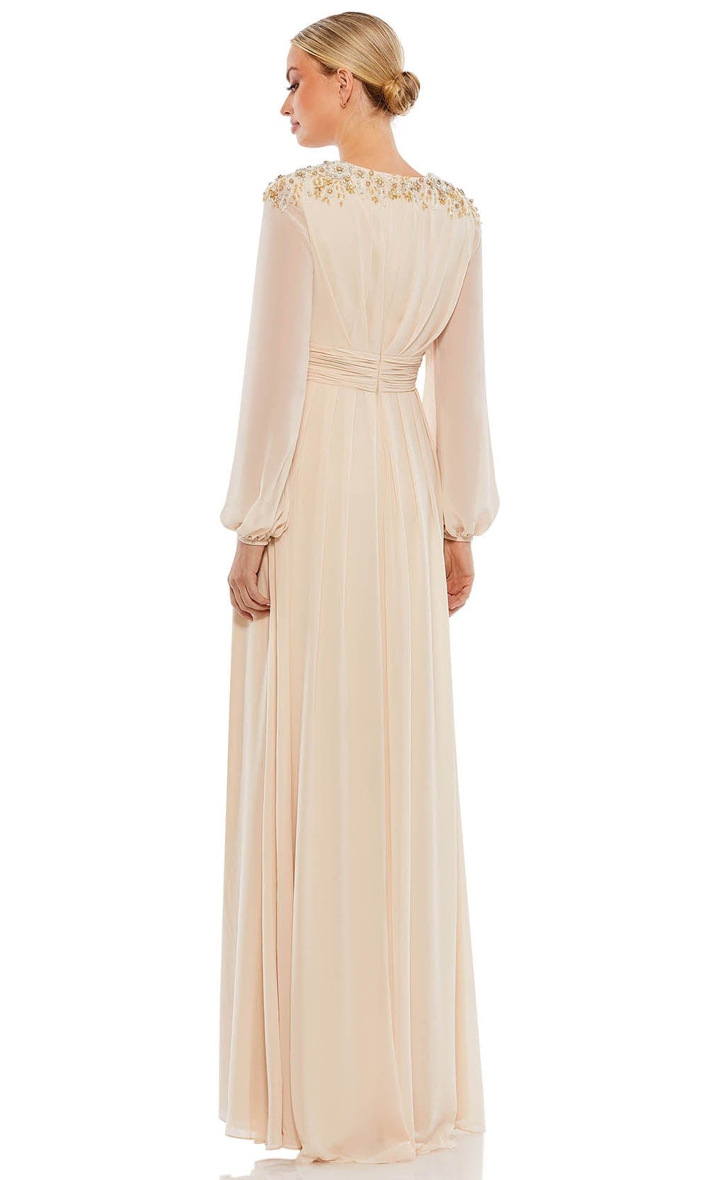 Bishop Sleeve A-Line Evening Gown | Couture Candy