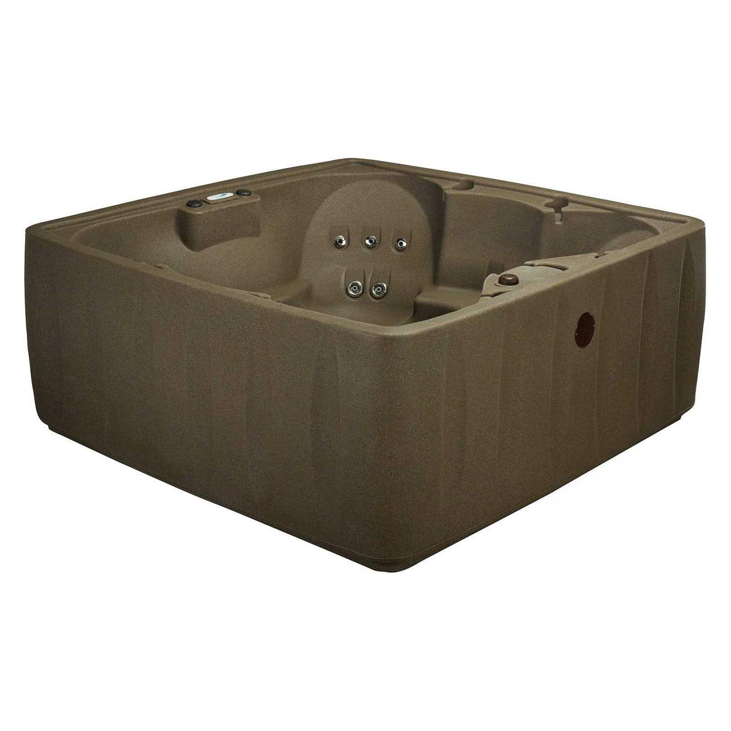 AquaRest Spas Premium 600 6-Person Stainless 29-Jets Plug and Play Hot Tub with Heater, Ozone and LED Waterfall