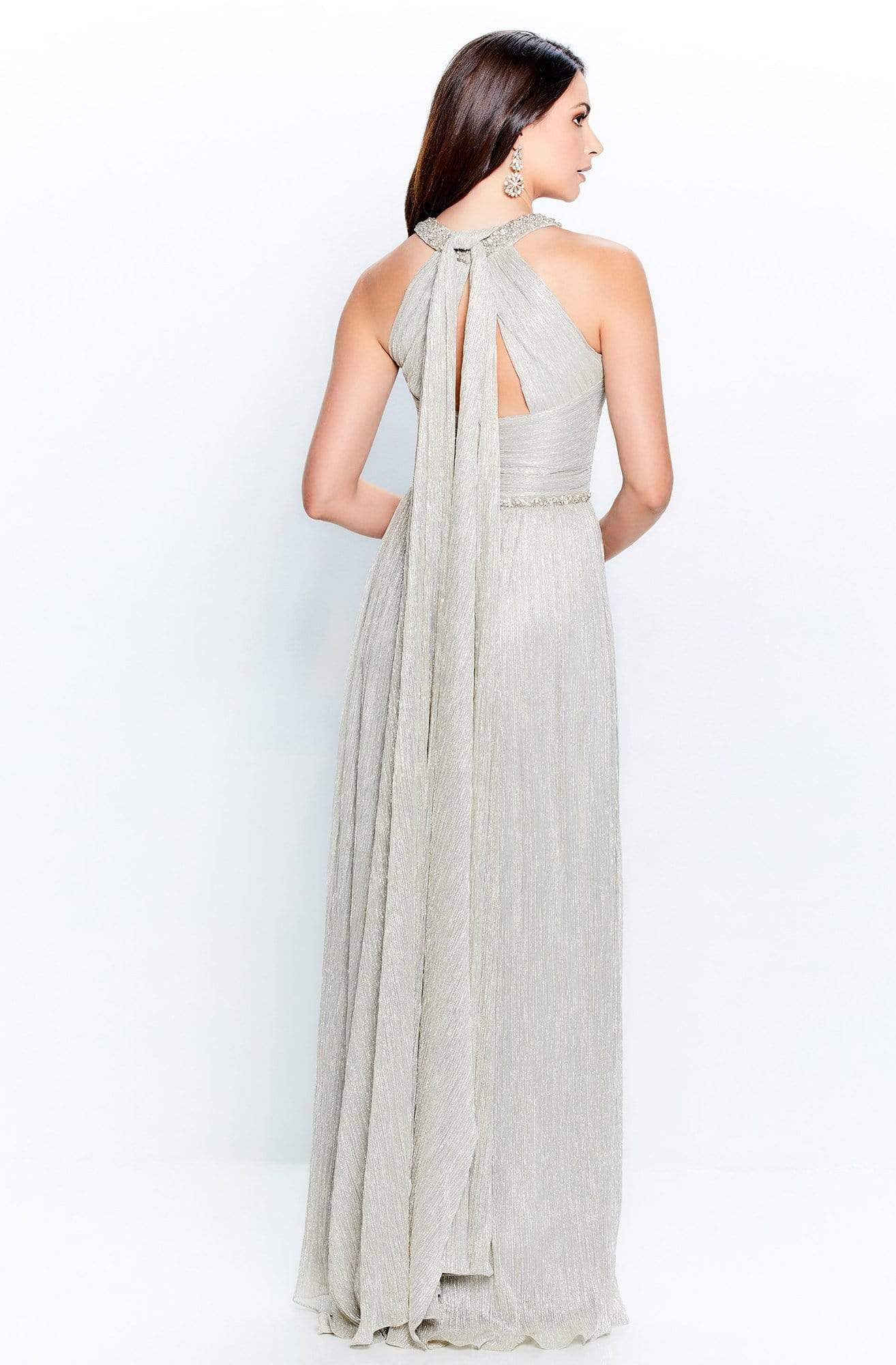 120901 Beaded Jewel A-Line Evening Gown