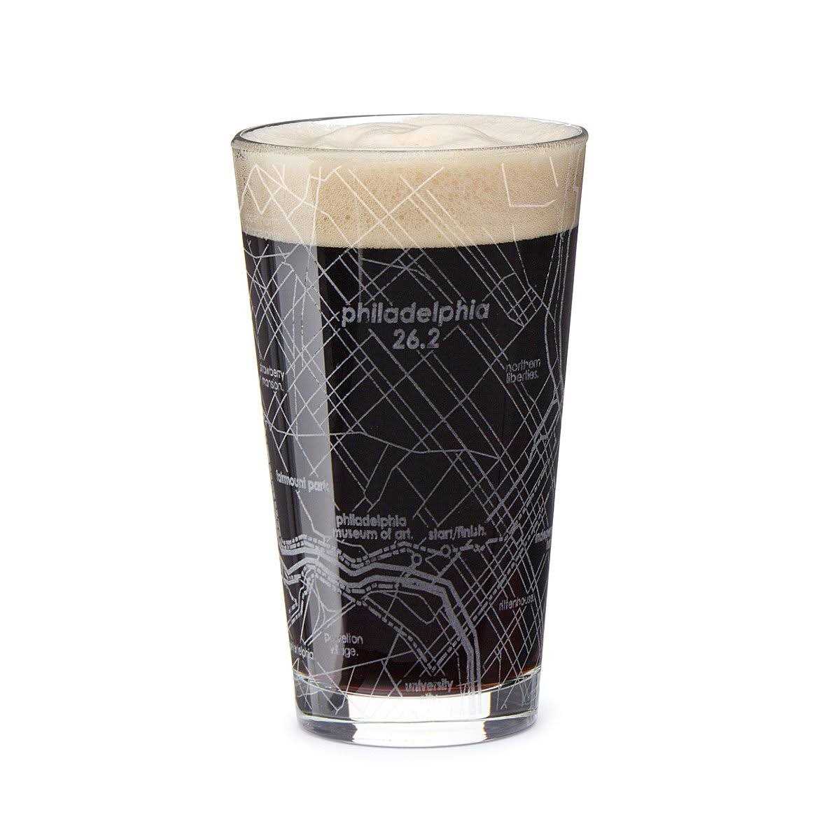 26.2 Marathon Map Pint Glass Standard