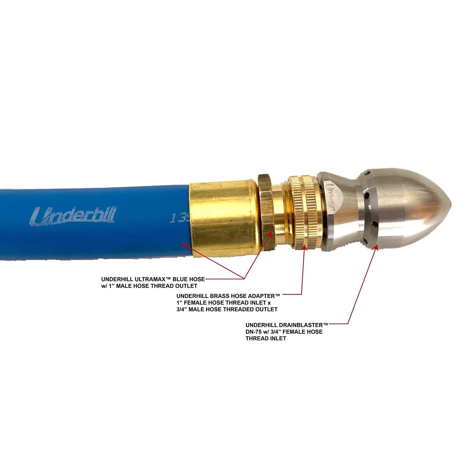 Underhill A-BA107FM Brass Hose Adapter