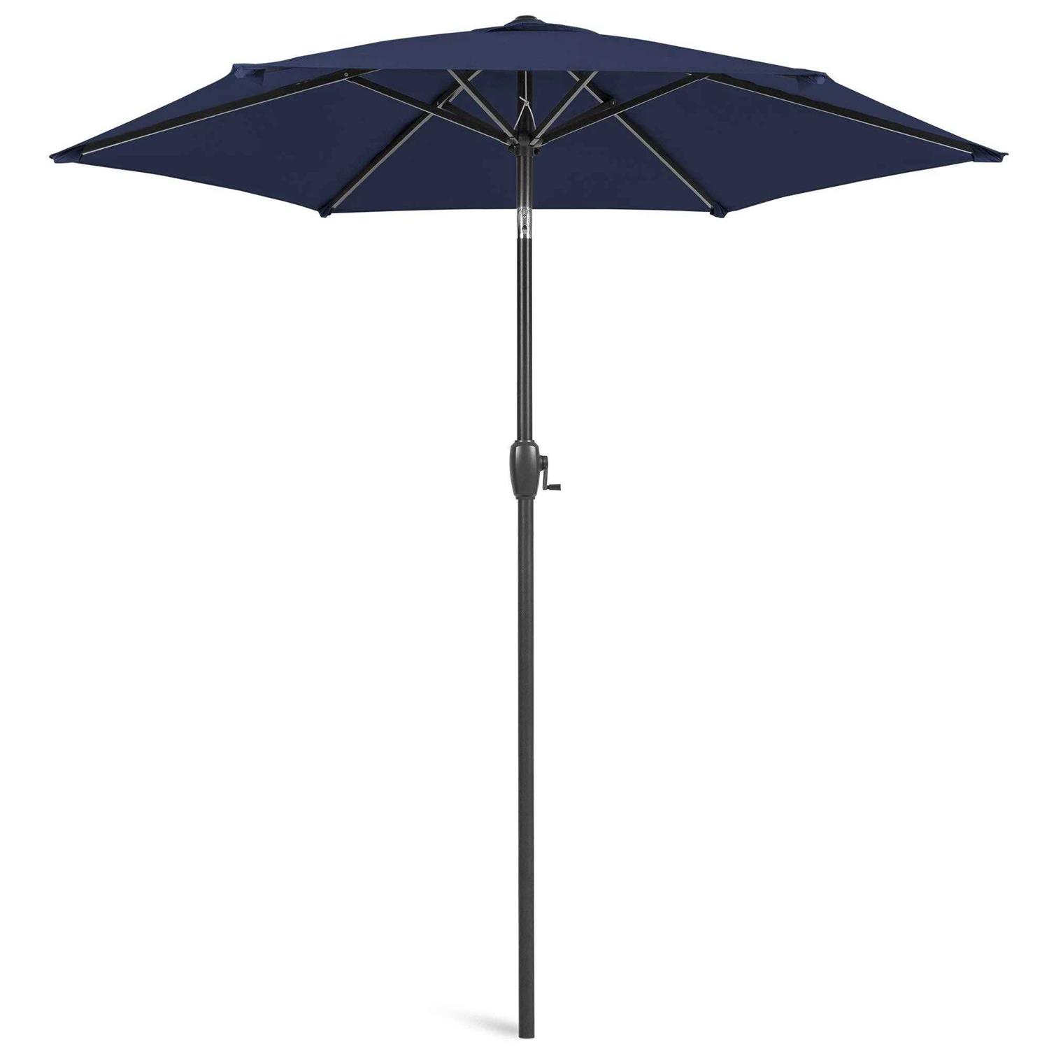 Best Choice Products 7.5ft Heavy-Duty Outdoor Market Patio Umbrella w/ Push Button Tilt