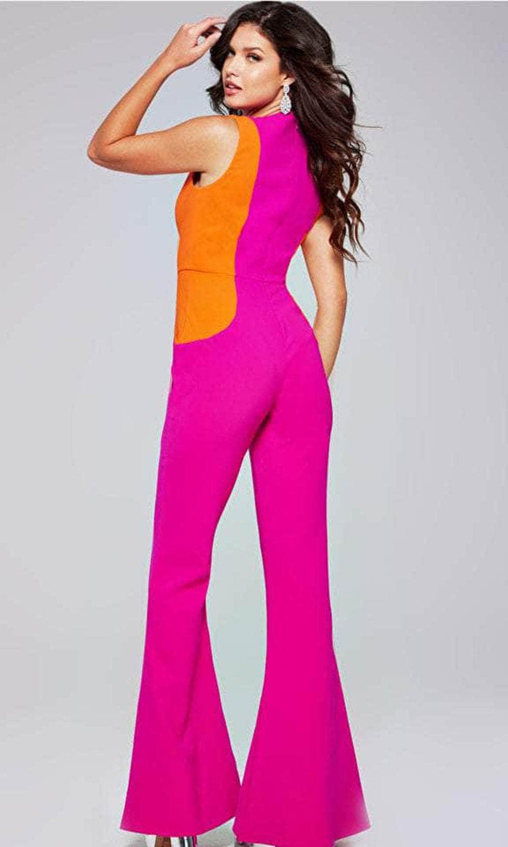 Sleeveless Jewel Neck Jumpsuit