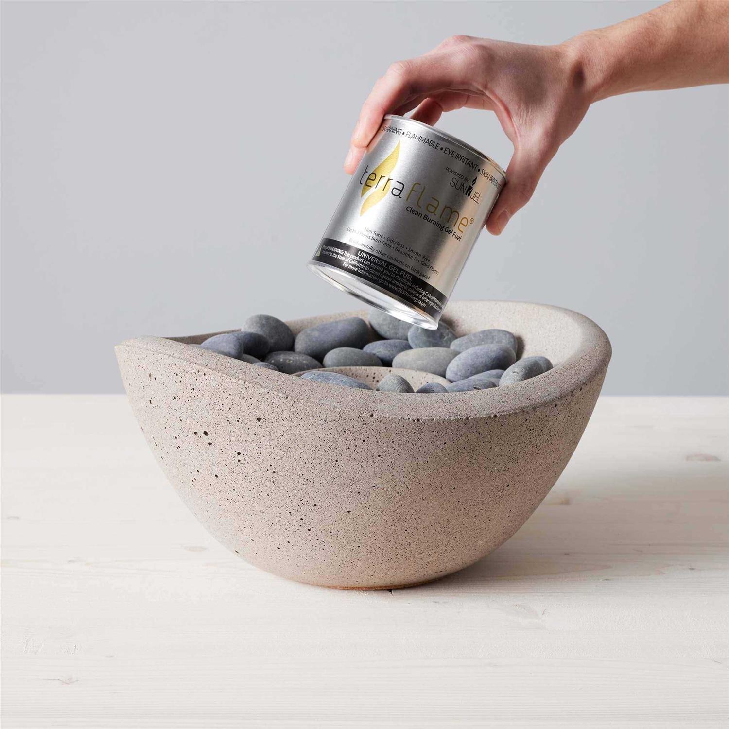 TerraFlame Wave Table Top Fire Bowl Gel Fuel