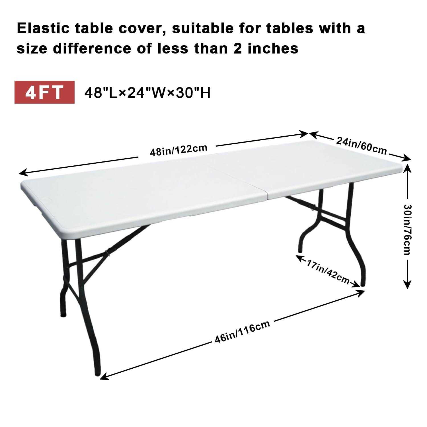 ABCCANOPY Spandex 6 ft Table Fitted Stretch Table Cover Polyester Table Toppers