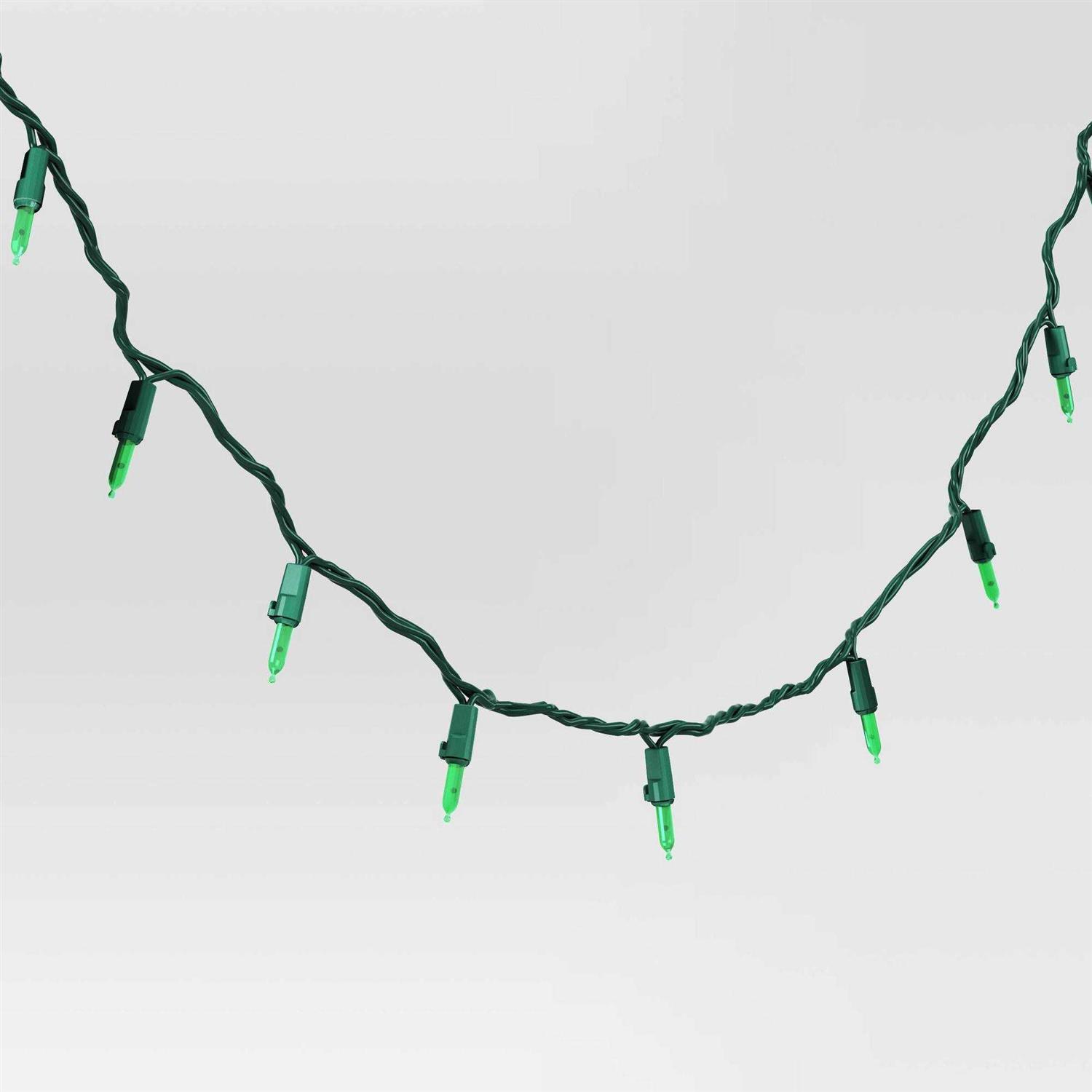 Wondershop 60ct LED Smooth Mini Christmas String Lights Warm White with Green Wire