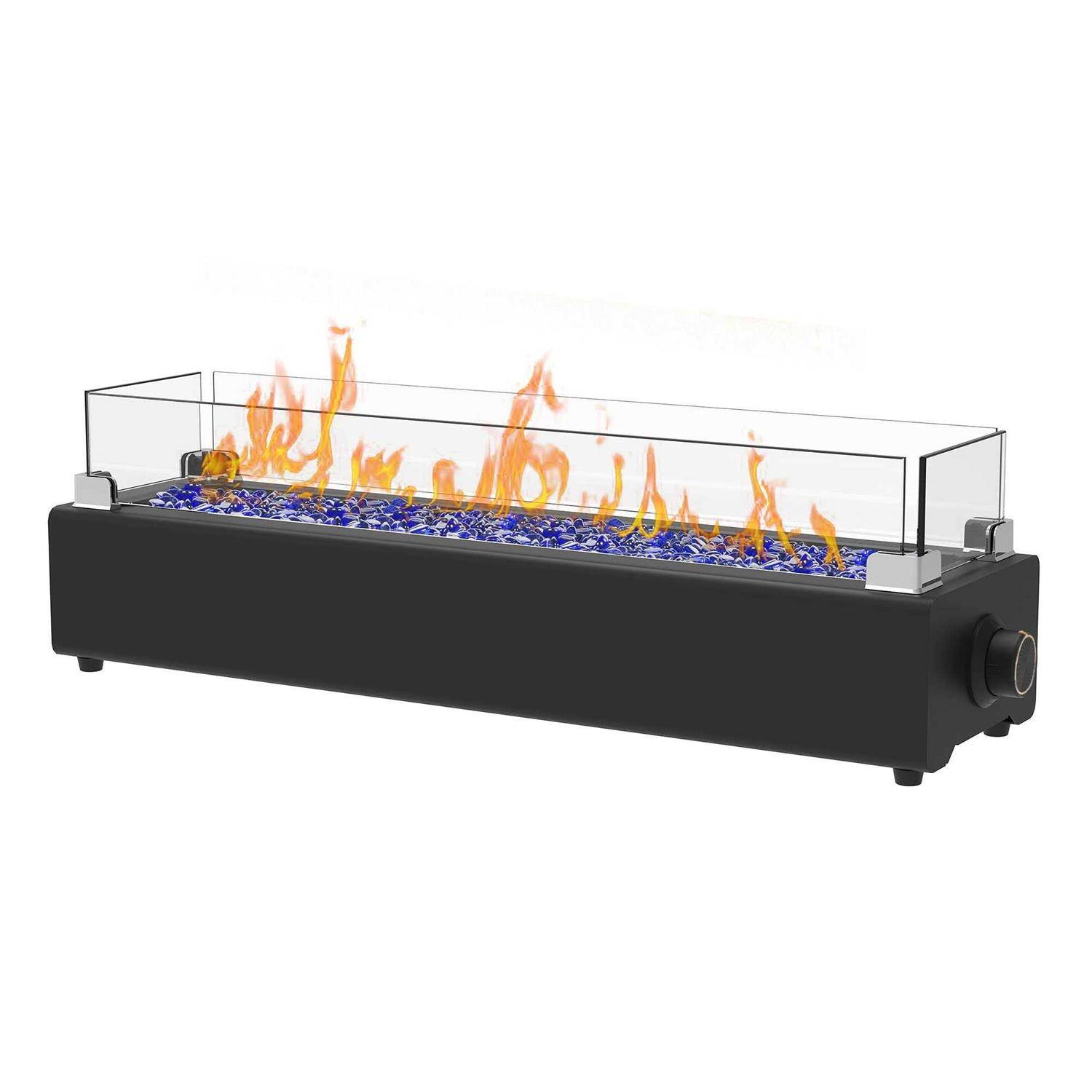 BAIDE HOME 28-inch Table Top Propane Fire Pit 40,000 BTU Tabletop Gas Firepit for Patio