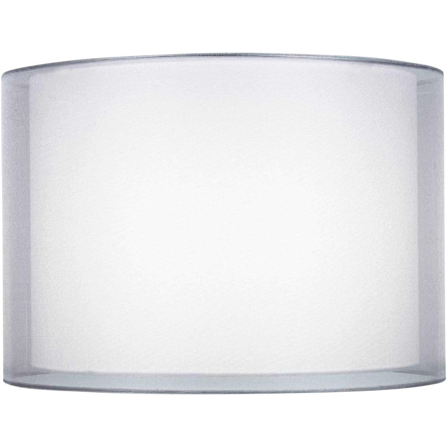 Springcrest Silver and White Double Sheer Shade 12x12x9