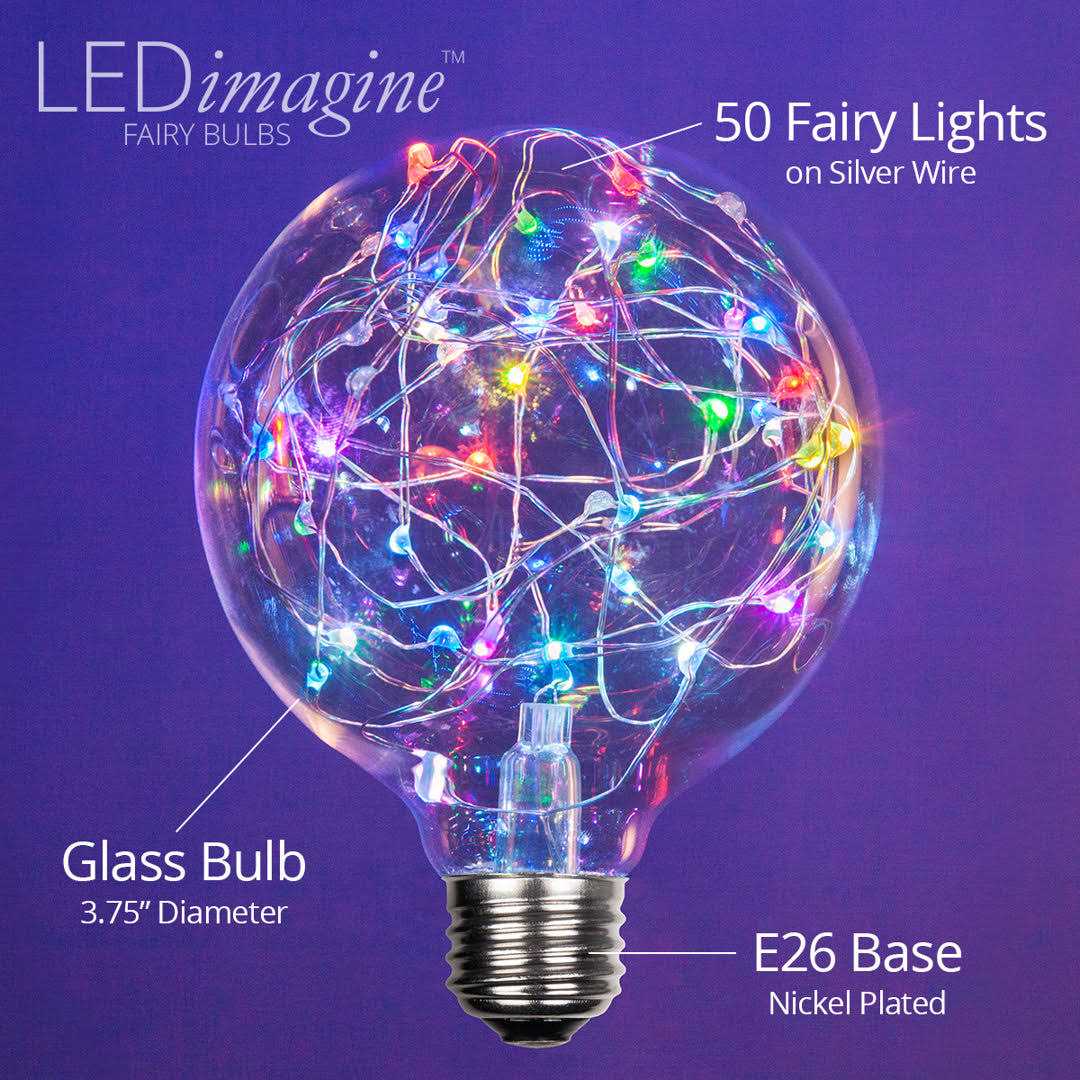 Wintergreen Lighting G95 120V LEDimagine TM Fairy Light Bulb