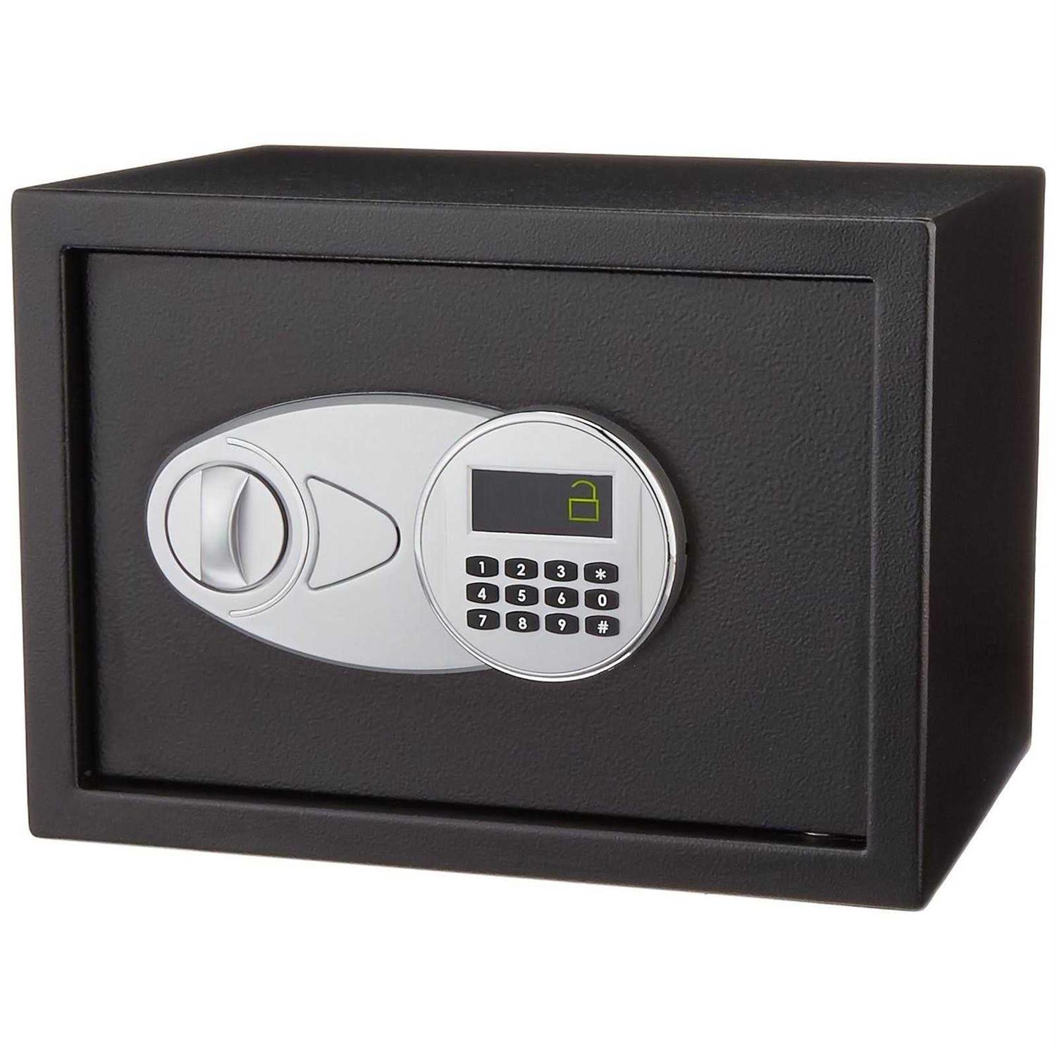 Amazon Basics Steel Security Safe and Lock Box with Electronic Key