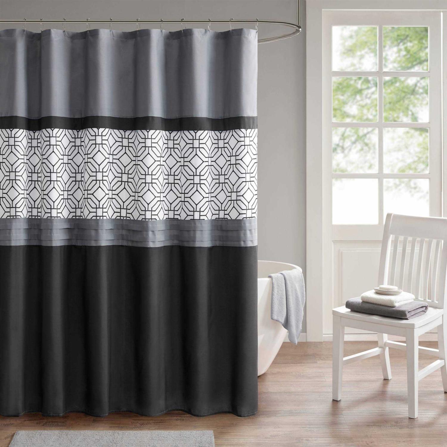 510 Design and Embroidered Shower Curtain
