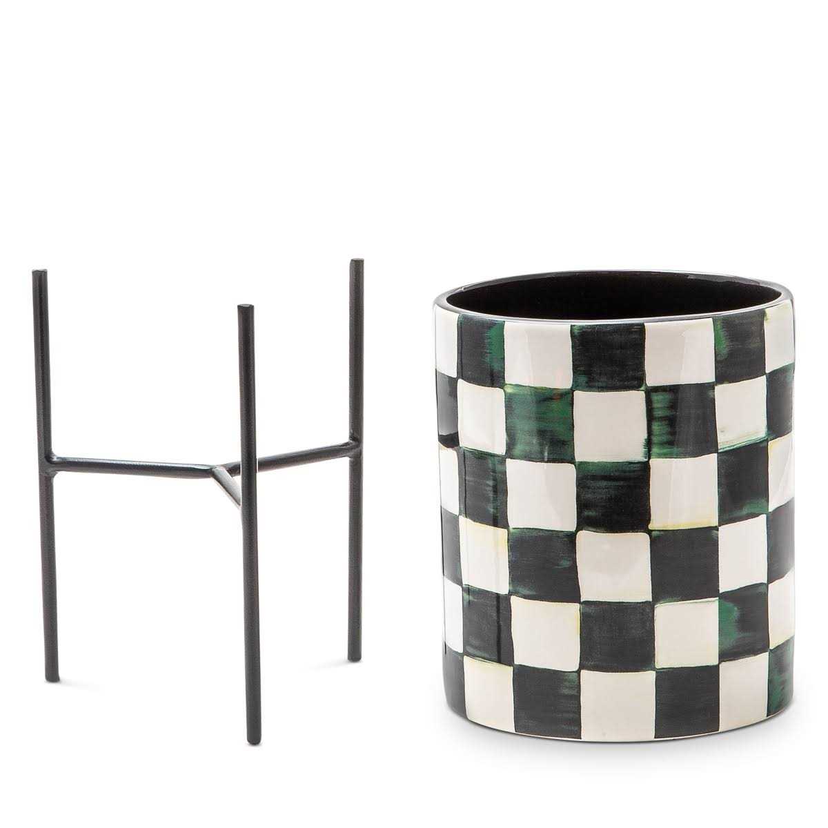 Courtly Check Tabletop Planter MacKenzie-Childs