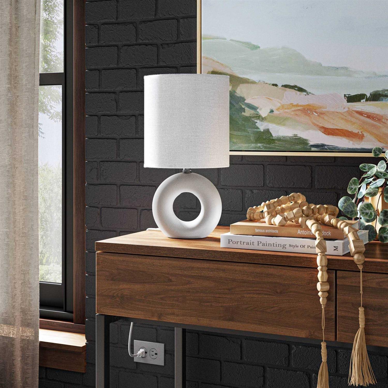 Threshold Abstract Ceramic Mini Table Lamp