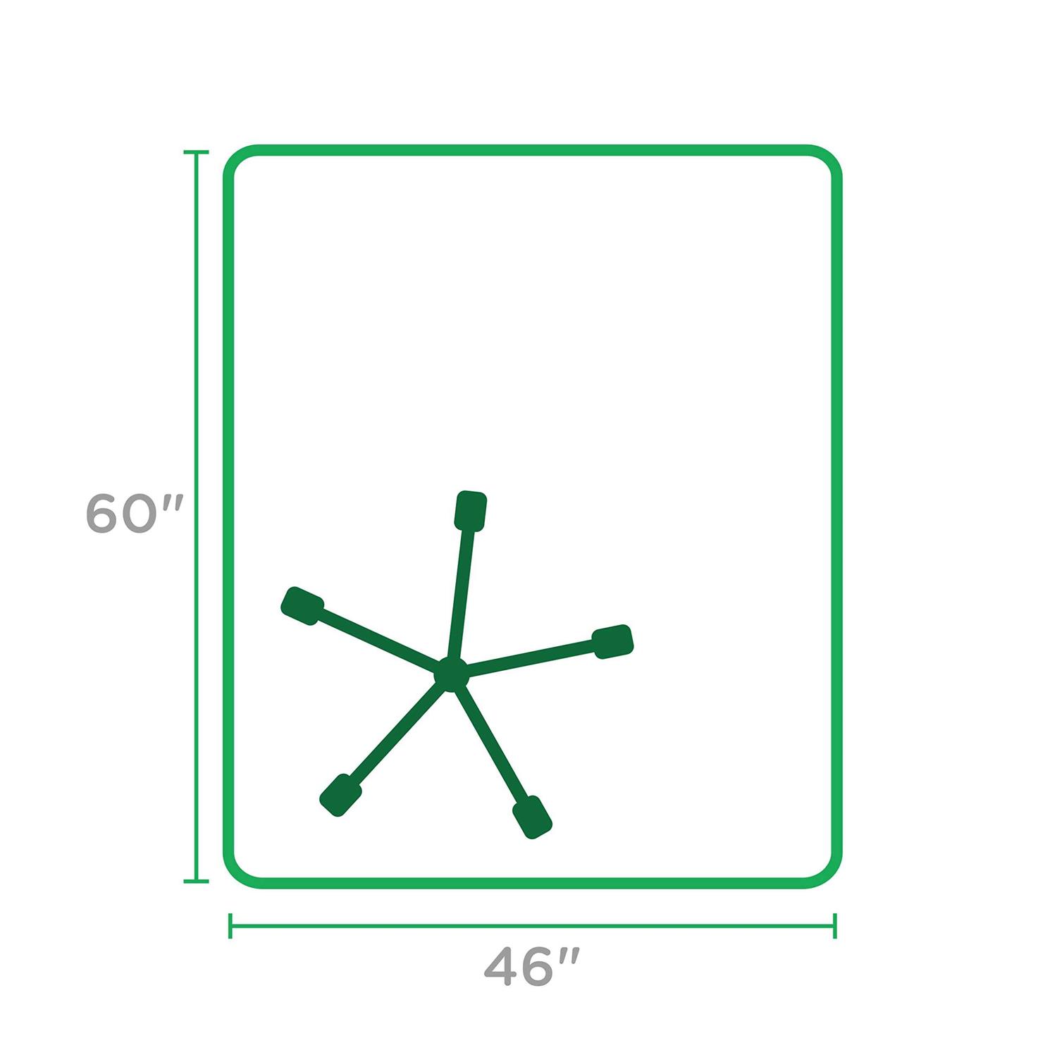 Dimex 46×60 Inch Rectangle Plastic Office Chair Mat for Low Pile Carpet